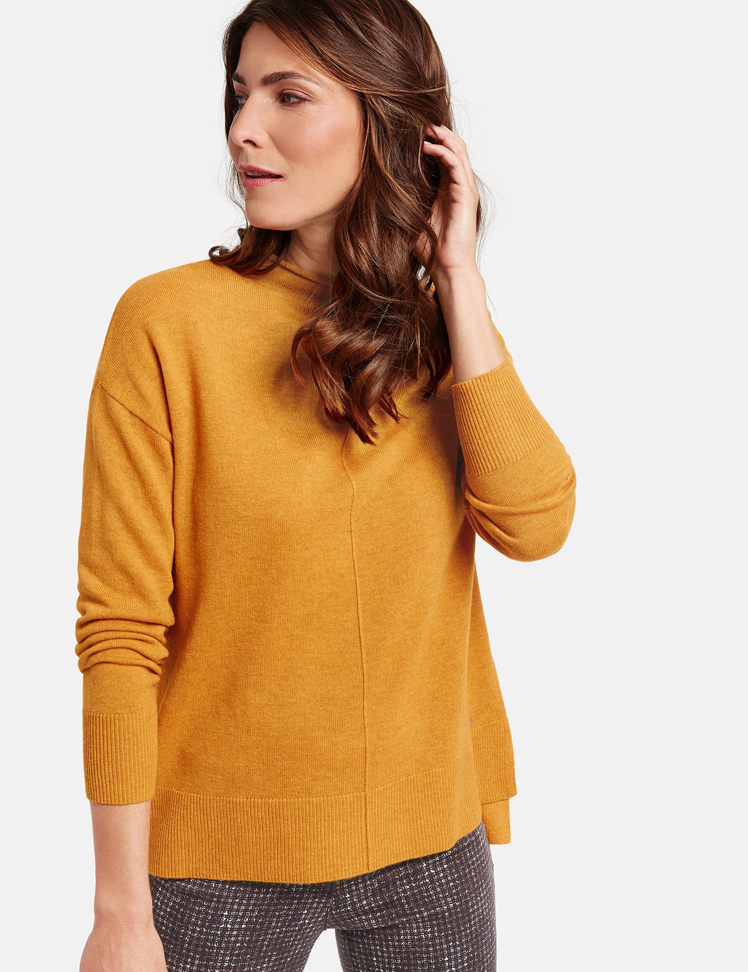 Pullover Langarm Rundhals »GERRY WEBER Pullover aus Wolle-Kaschmir«