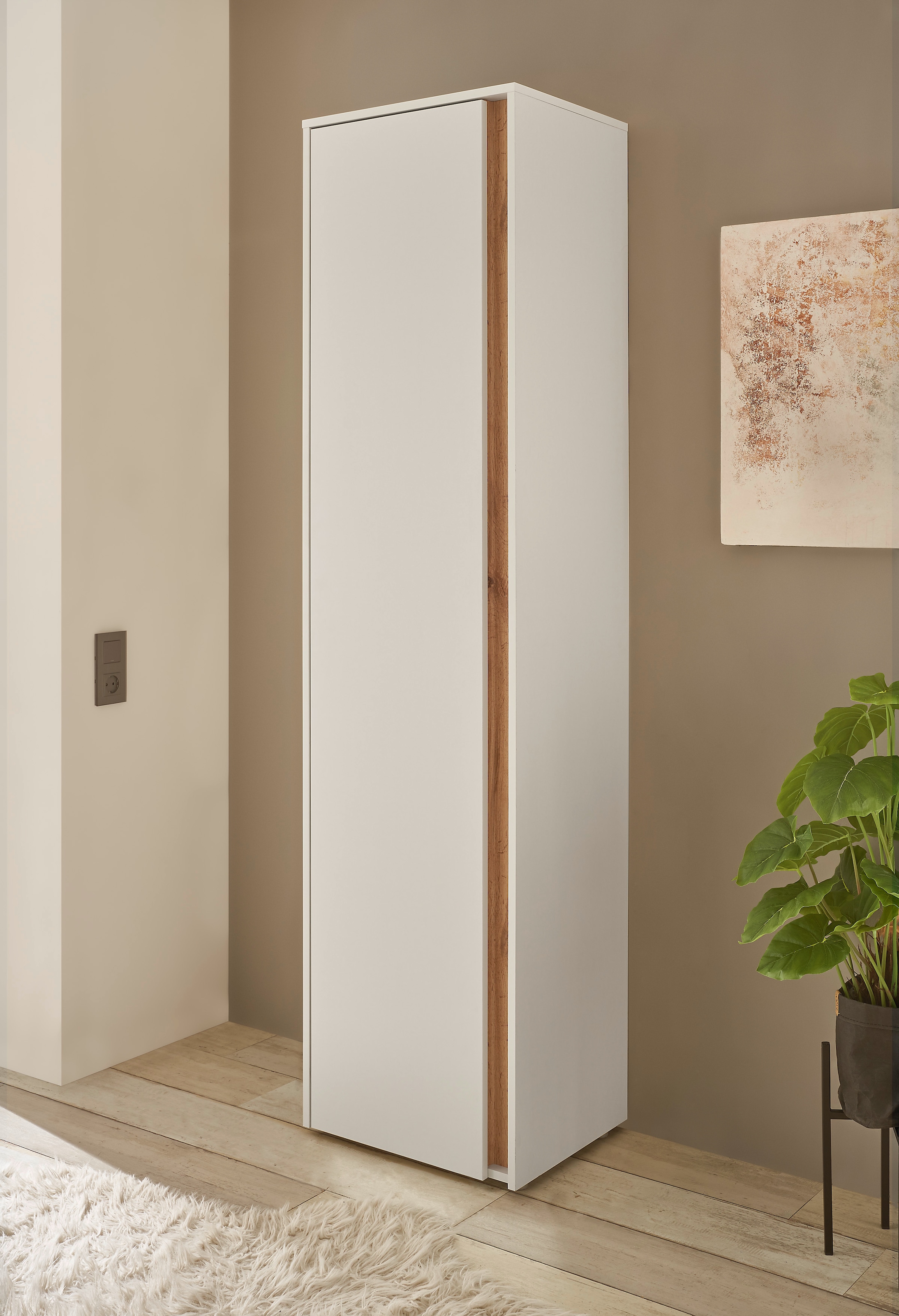 Image of Home affaire Garderobenschrank "GiRON/CiTY, moderner Schrank, Schuhschrank mit Stauraum" 10 Fächer, modernes Design, Tür beidseitig montierbar, 50 cm breit