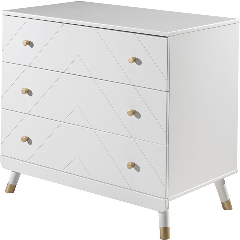 Vipack Ensemble de meubles pour bébé Fabriqué en Europe,  composé de commode à tiroirs et plan à langer, coloris blanc