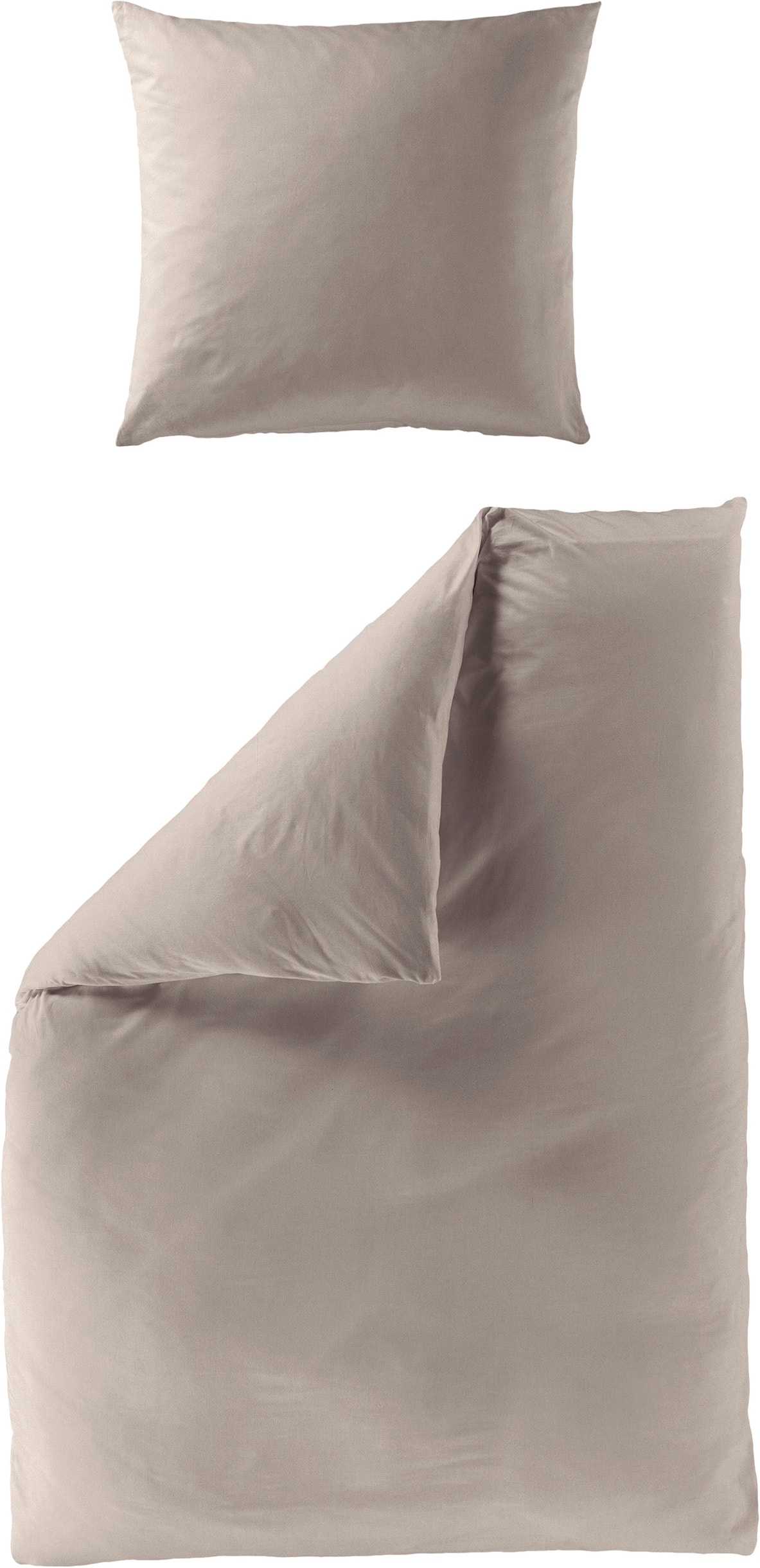 Image of BIERBAUM Bettwäsche "Elegant uni" 3 Mako-Satin, 100 % Baumwolle, Uni, pflegeleicht