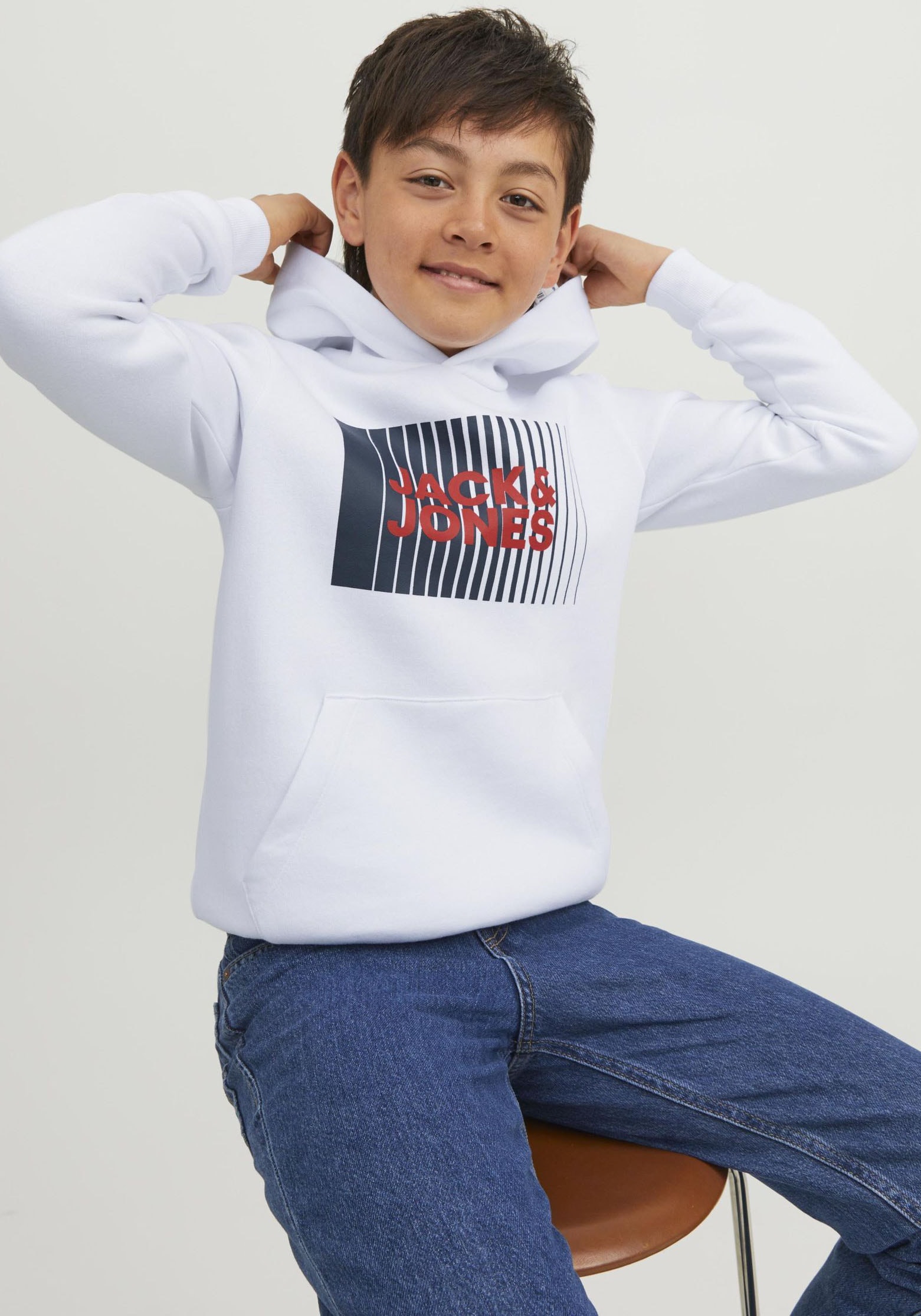 Jack & Jones Junior Kapuzensweatshirt »JJECORP LOGO SWEAT HOOD PLAY NOOS JNR«