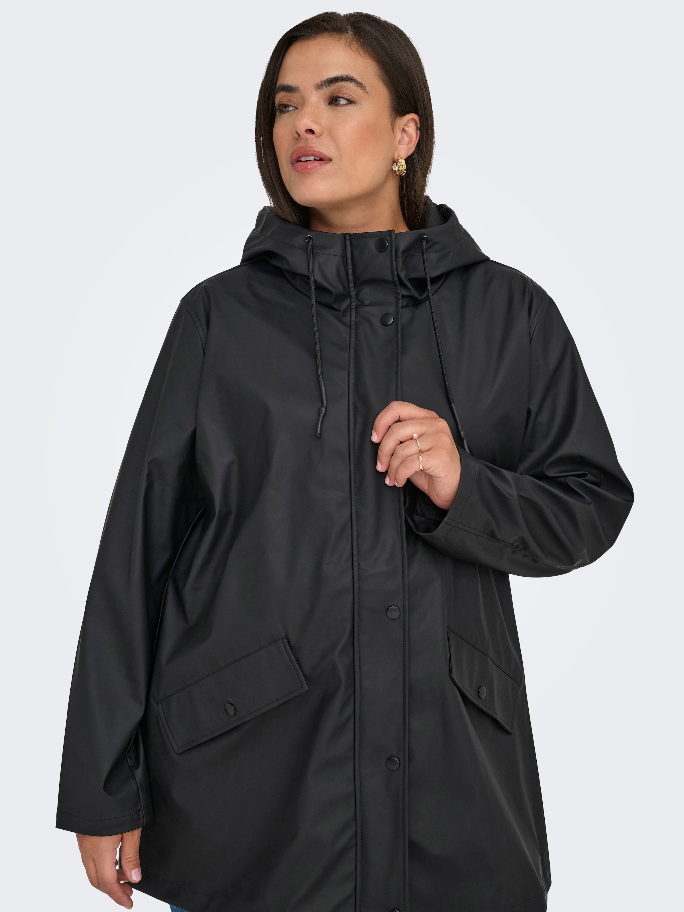 ONLY CARMAKOMA Manteau de pluie »CARELISA LIFE RAINCOAT ZIP OTW NOOS« wasserabweisende Beschichtung