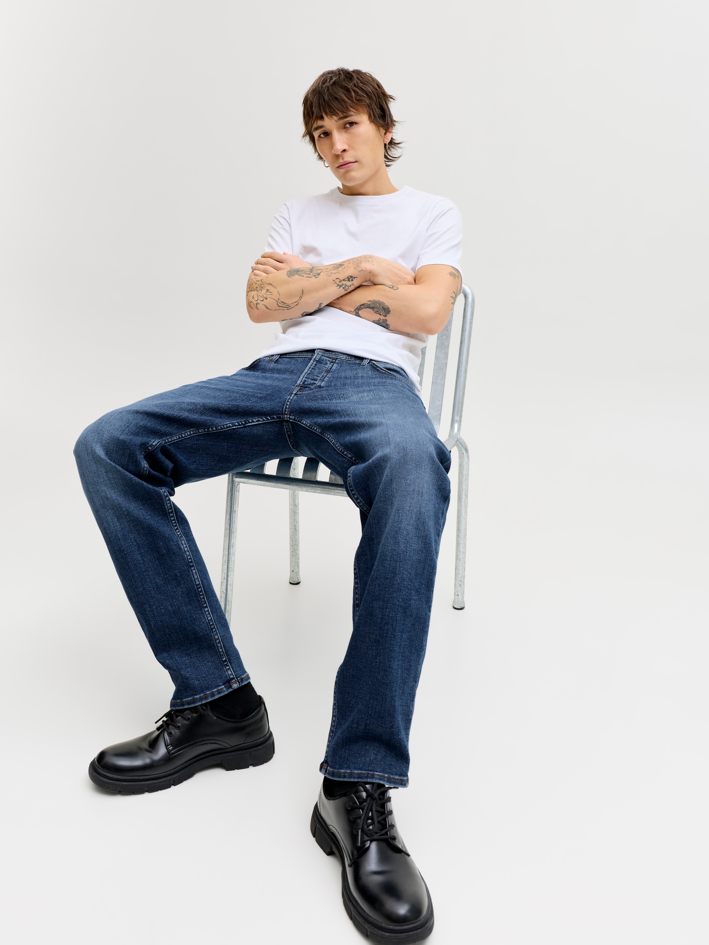 Jack & Jones Jeans taille basse »JJIMIKE JJORIGINAL ST 171 NOOS« mélange de coton, coupe comfort
