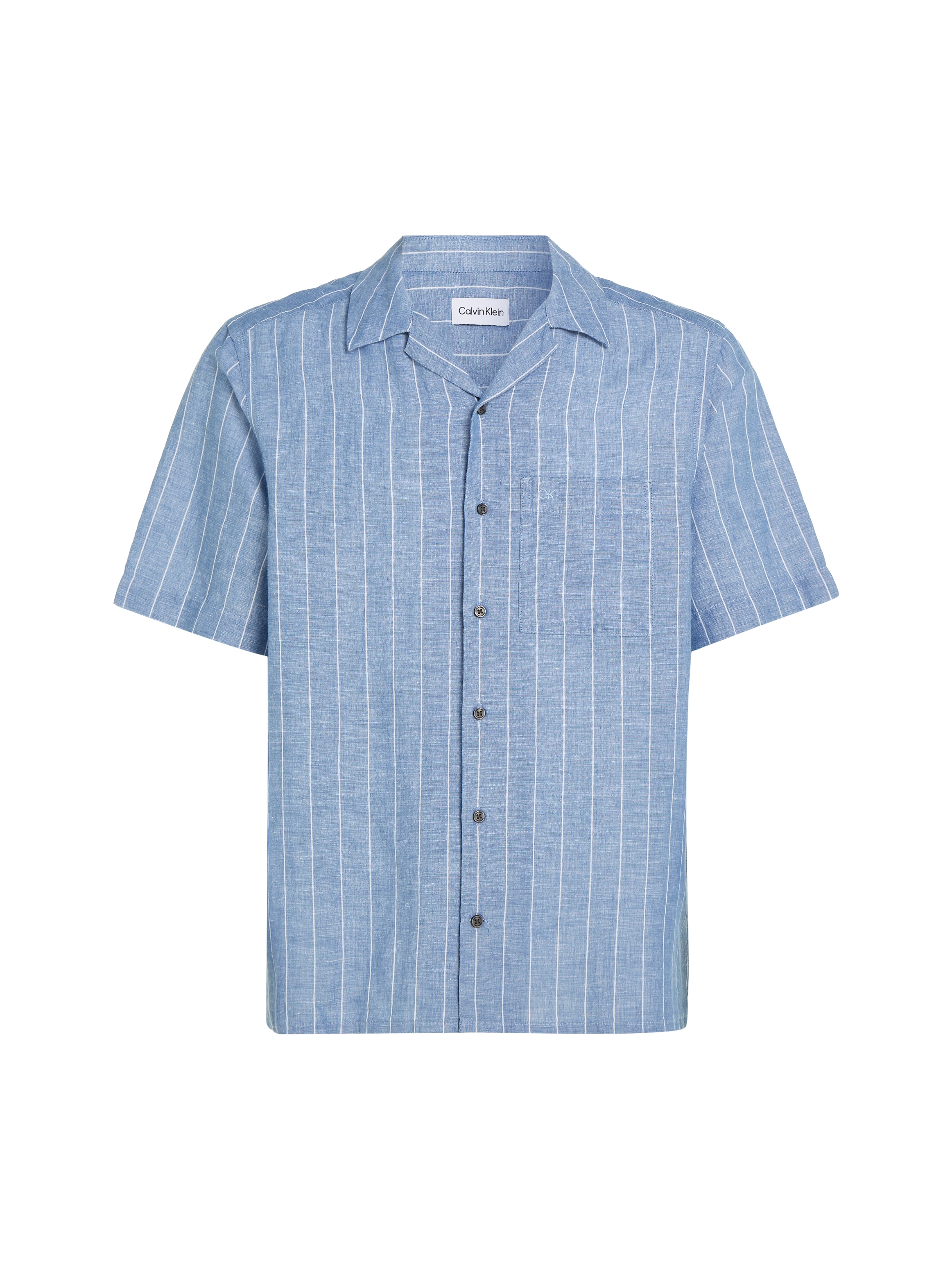 Calvin Klein Kurzarmhemd »LINEN COTTON STRIPE S/S SHIRT«