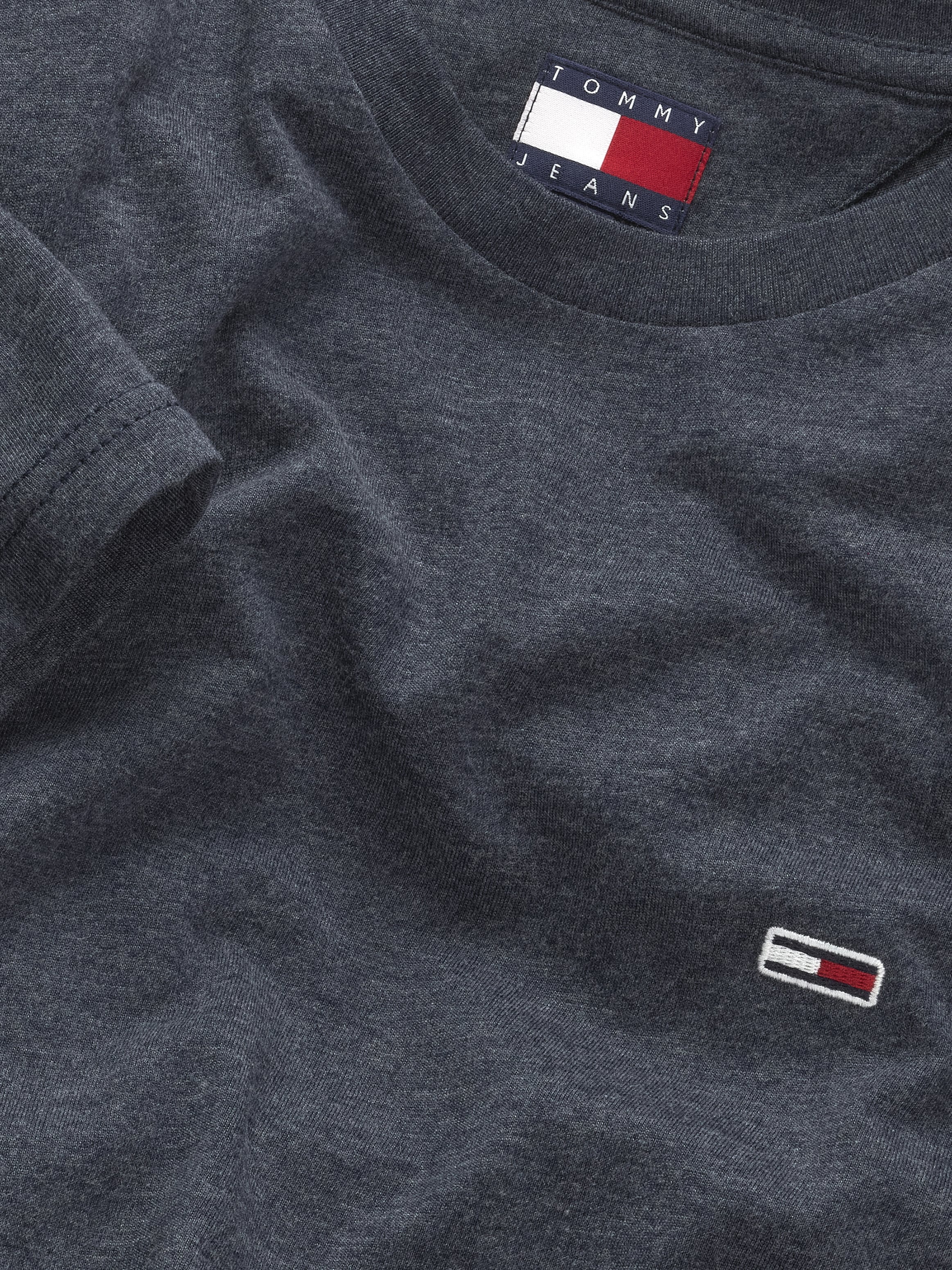 Tommy Jeans T-Shirt »TJM XSLIM JASPE HTR TEE EXT«, Mit Rundhalsausschnitt