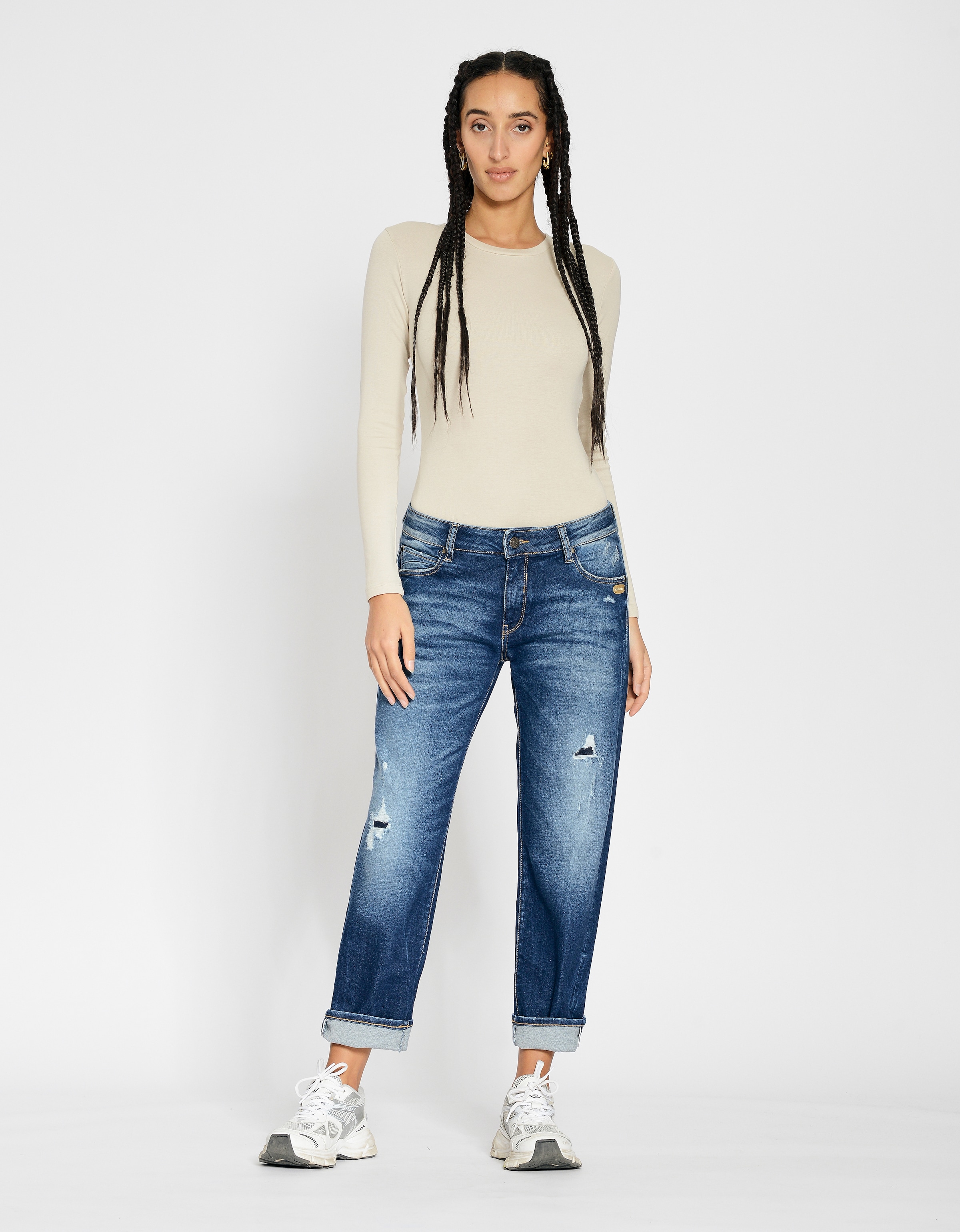 GANG Boyfriend-Jeans »94NADIA«, 5-Pocket Style mit Reissverschluss und Knopf