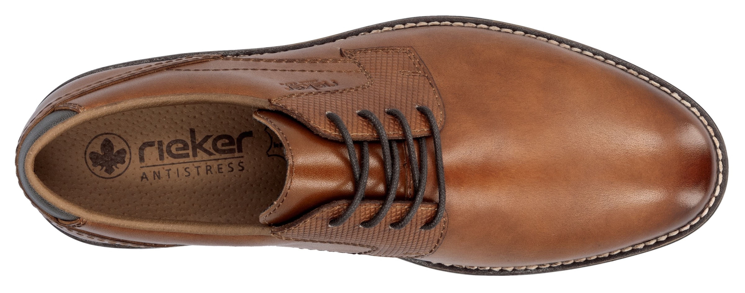 Rieker Schnürschuh, Businessschuh, Halbschuh, Festtagsschuh mit Leder-Decksohle