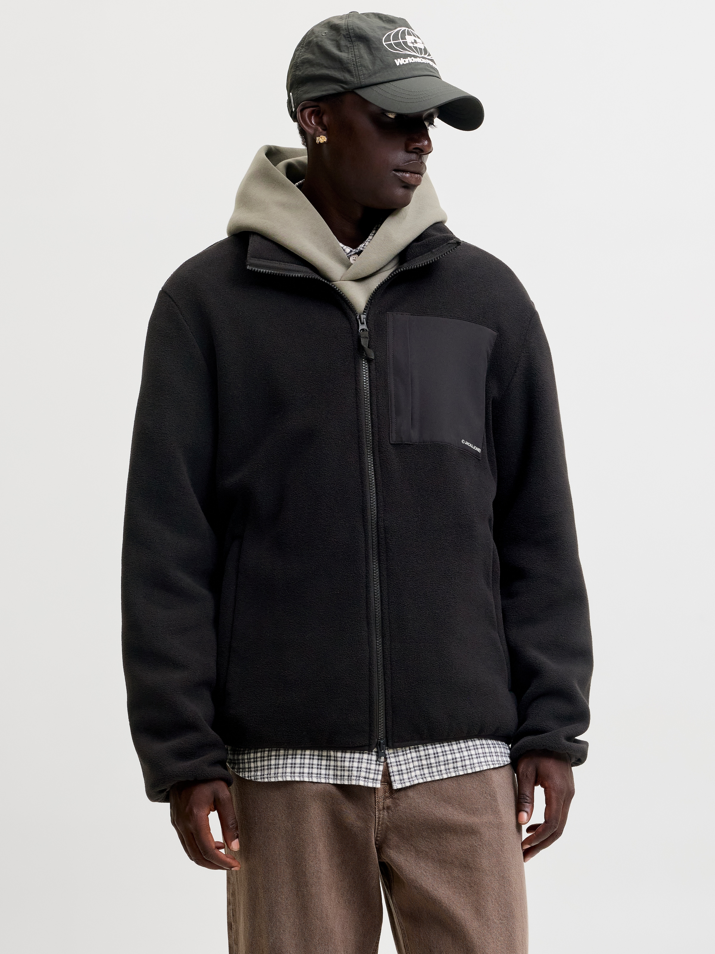 Jack & Jones Veste polaire »JJEMASON FLEECE SN« fibre synthétique, coupe régulière