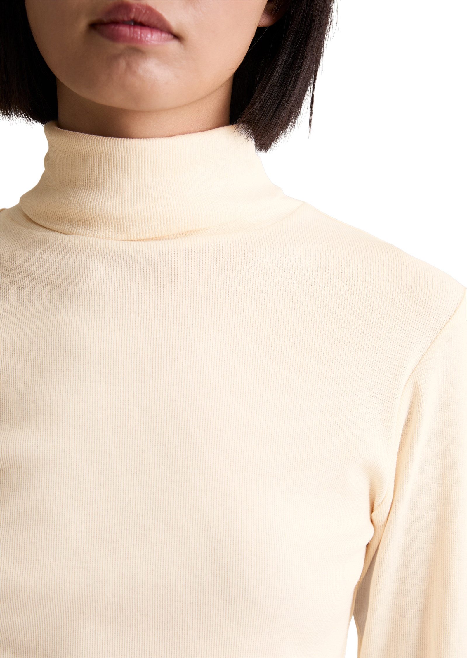 Marc O'Polo DENIM Rollkragenshirt slim fit, aus softem Ripp-Jersey