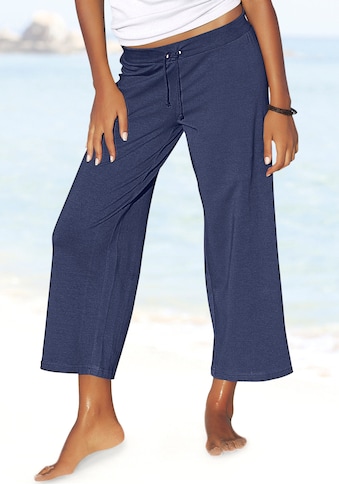 7/8-Strandhose, aus weichem Jersey, Wide-Leg, Jogginghose, Relaxhose