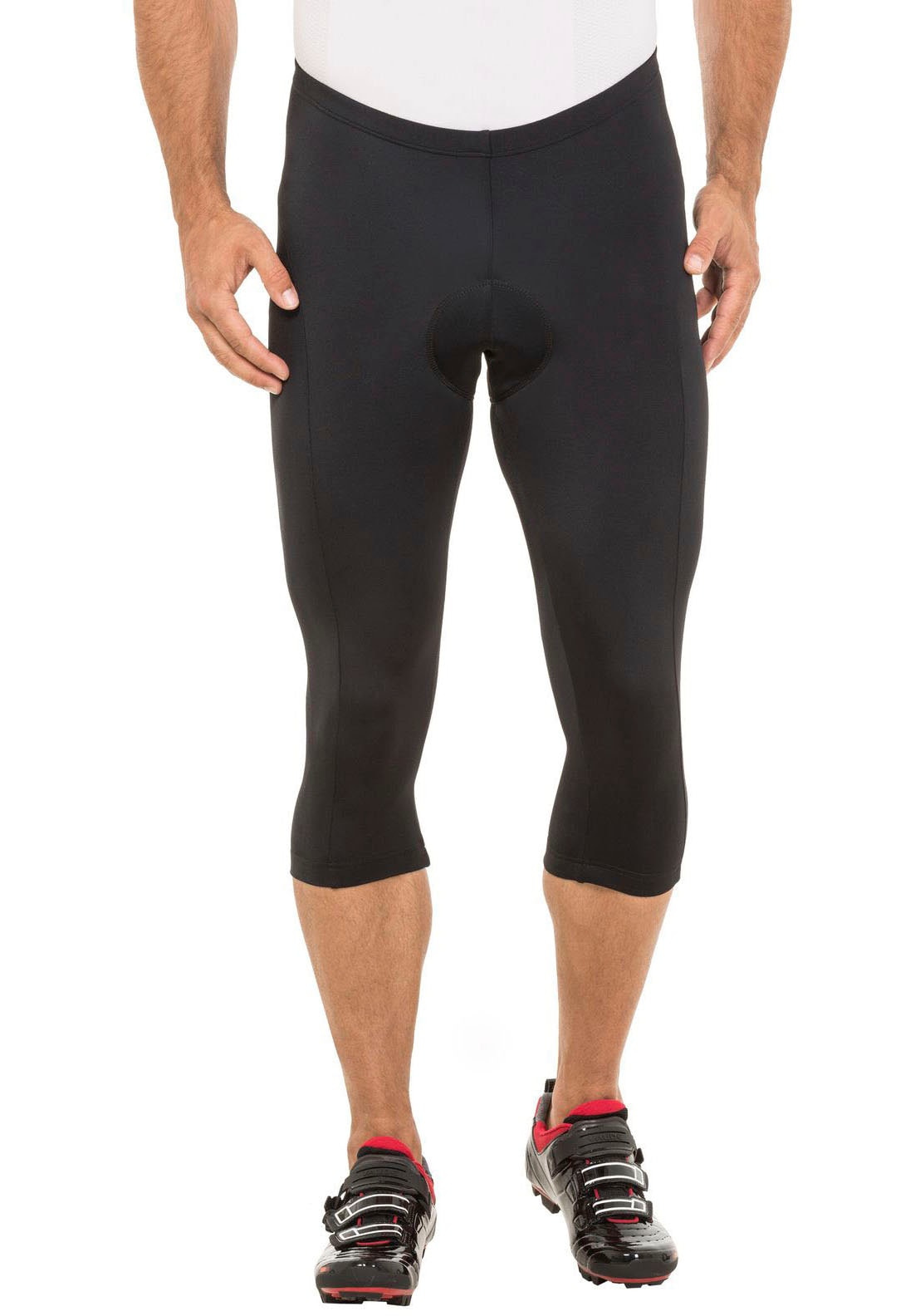 Image of VAUDE Radhose "Active 3/4 Pants" sportlicher Stil mit Logoschriftzug, für Radsport, elastisch