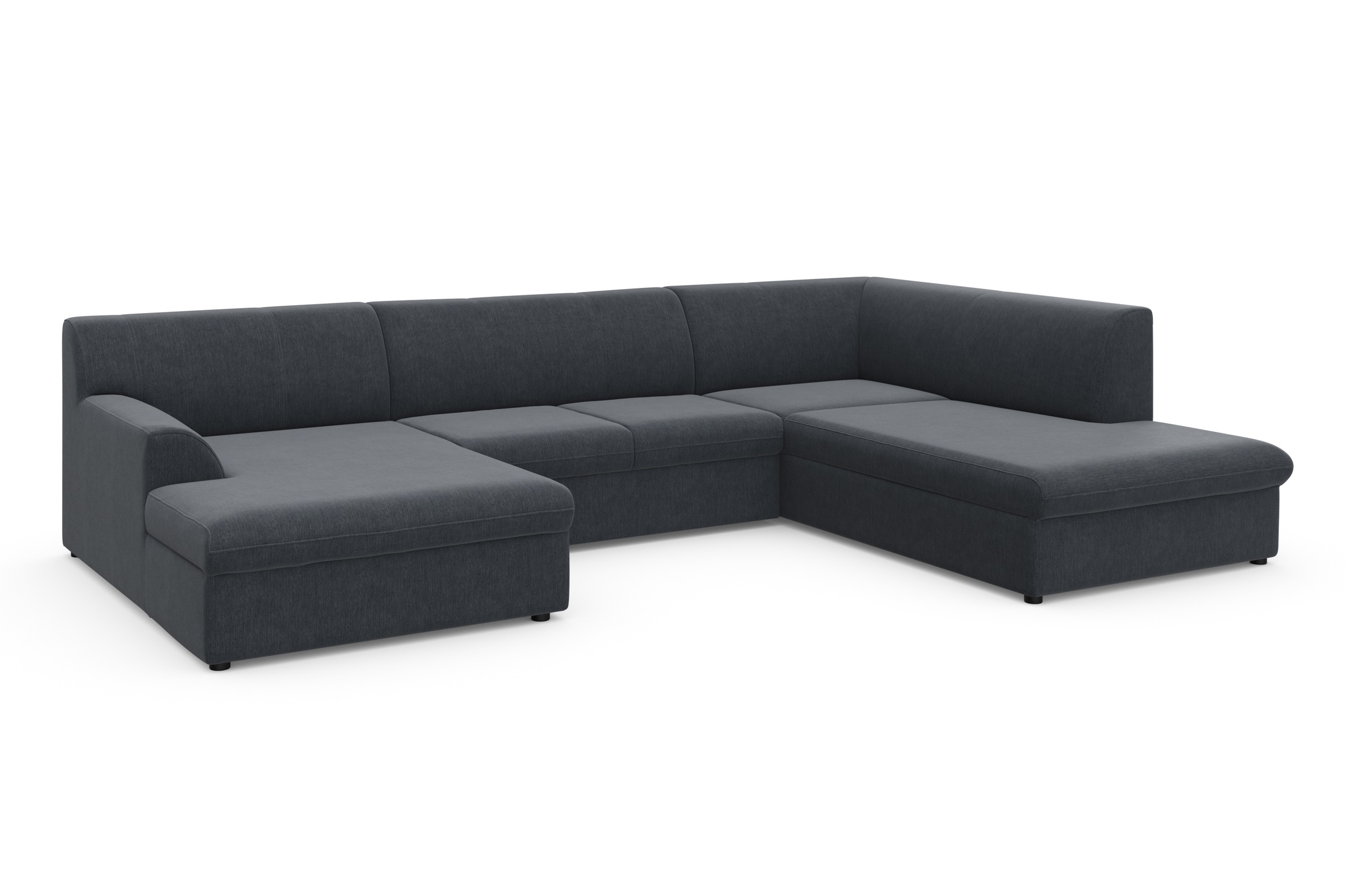 DOMO collection Wohnlandschaft »Topper, elegant und zeitlos, komfortabel, U-Form«, wahlweise mit Bettfunktion