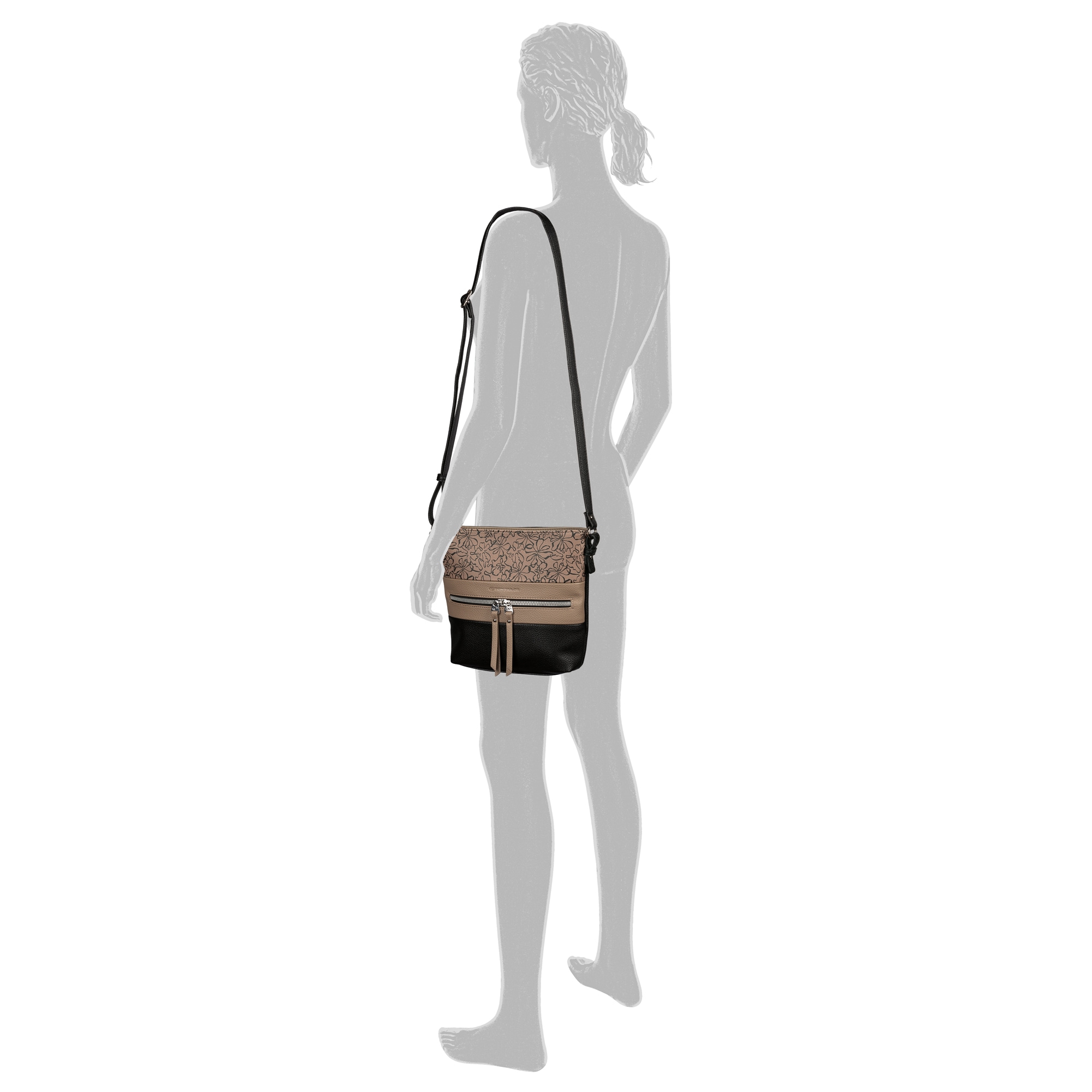 TOM TAILOR Umhängetasche »Ellen« Damen Schultertasche, mit hochglänzendem Reissverschluss-Eyecatcher