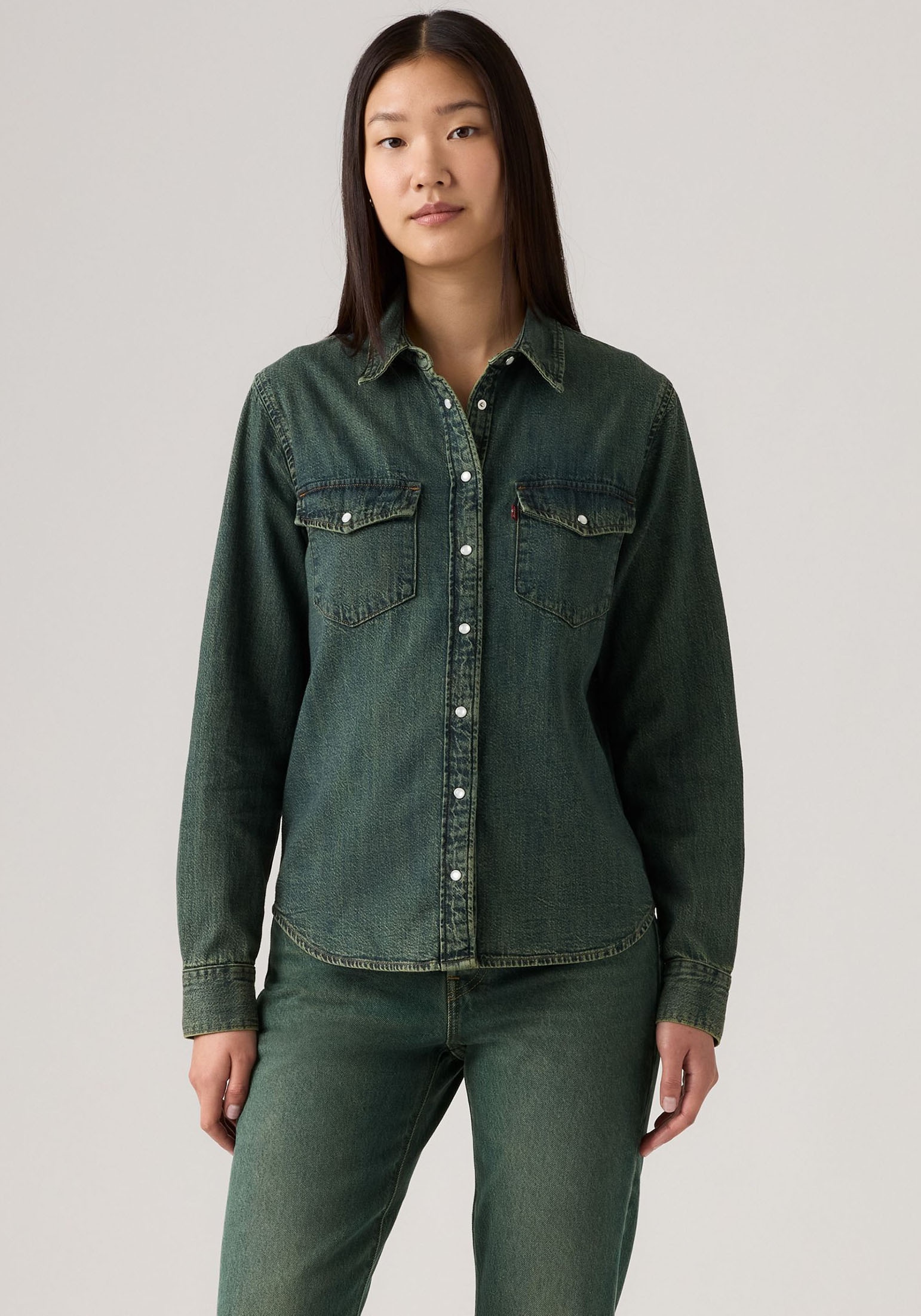 Image of Levis Jeansbluse "ESSENTIAL WESTERN" mit Brusttaschen mit Druckknöpfen
