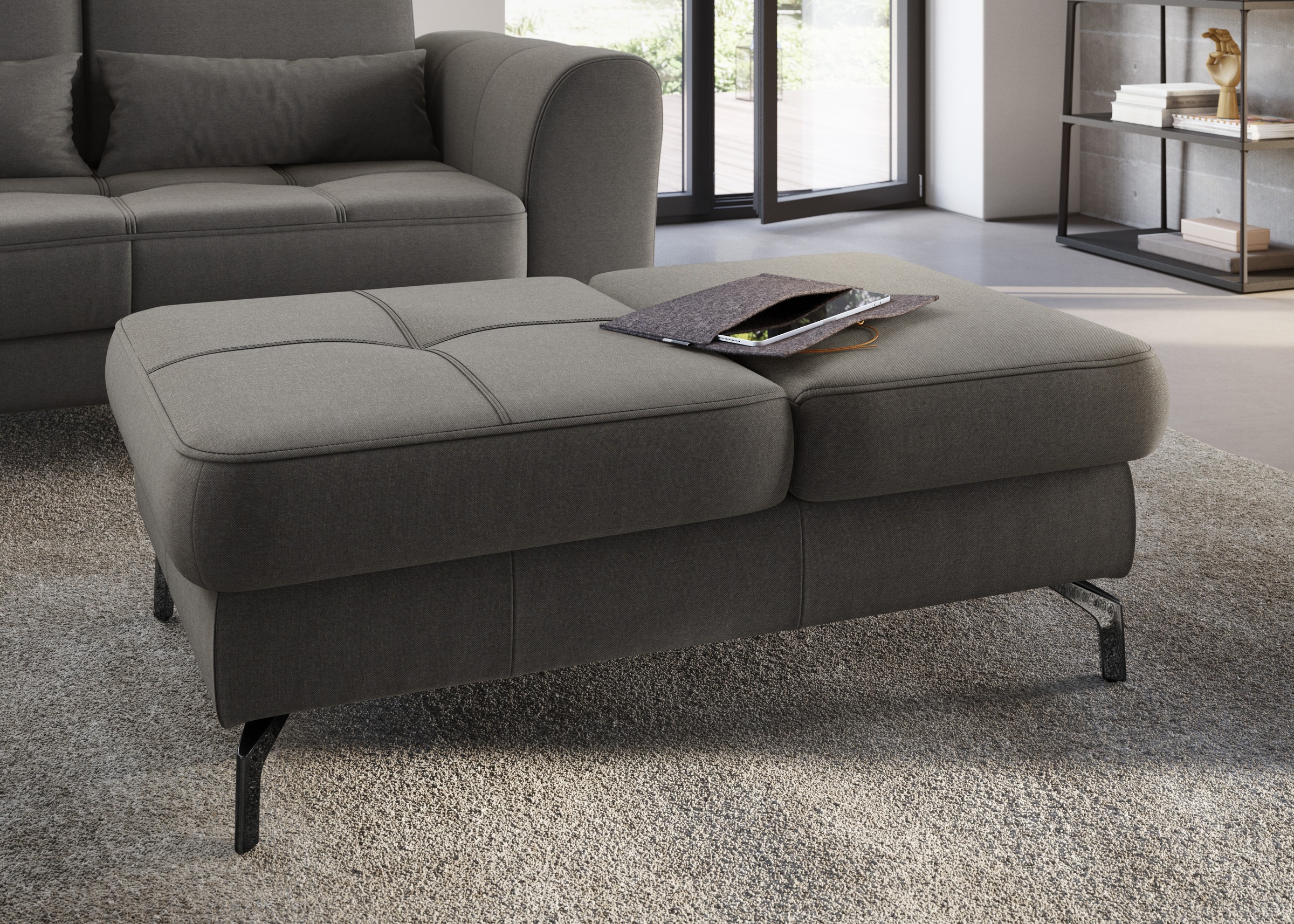 Image of sit&more Hocker »Bendigo V«, mit Klappfunktion, Bodenfreiheit 12 cm, wahlweise in 2 unterschiedlichen Fussfarben bei Ackermann Versand Schweiz