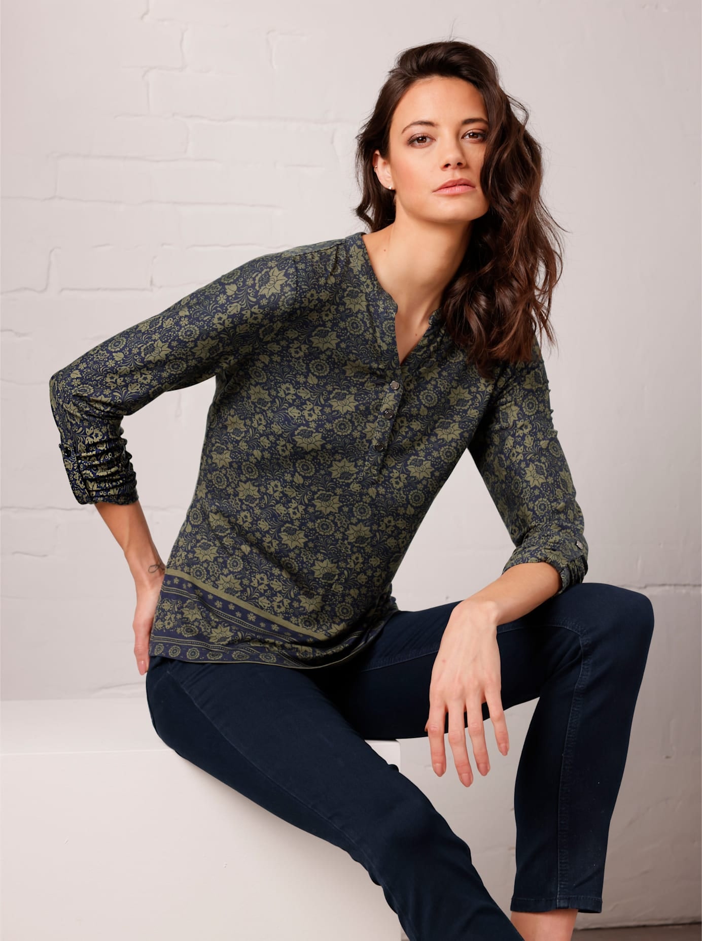 Image of CREATION L PREMIUM Langarmshirt "Lyocell-Shirt" 1 Stk.