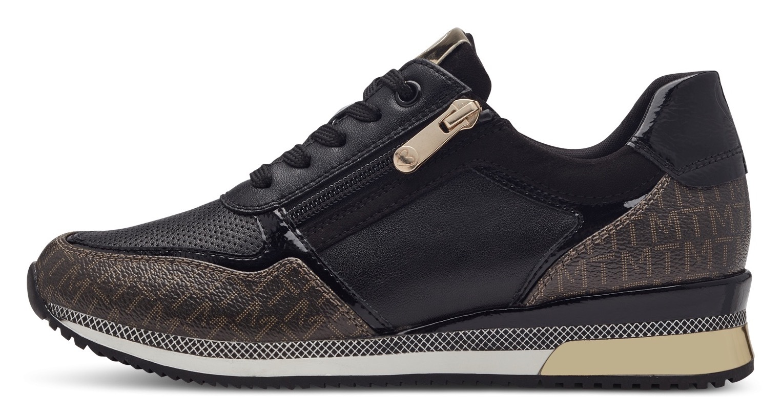 MARCO TOZZI Sneaker, mit seitlichem Reissverschluss, Freizeitschuh, Halbschuh, Schnürschuh