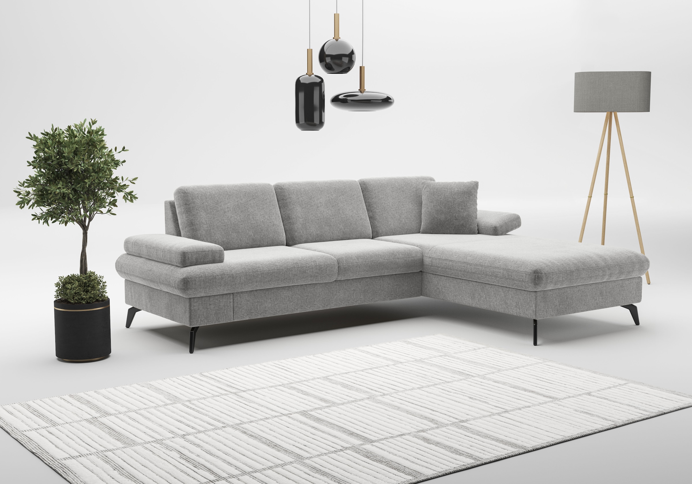 Image of sit&more Ecksofa "Morris Jubi L-Form, B: 247 cm" mit Armteilfunktion & 1 Zierkissen, optional Schlaffunktion