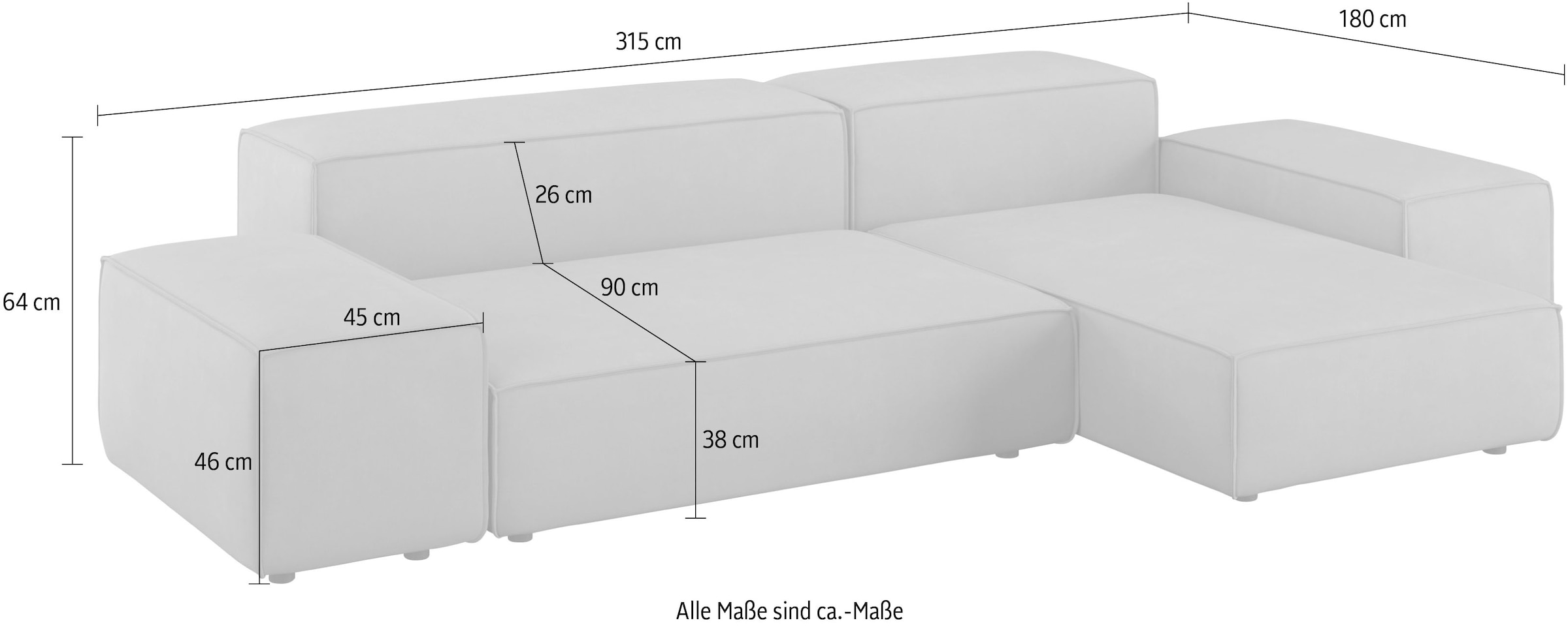designwerk Ecksofa »Puzzle L-Form, Designsofa für Indoor und Outdoor, bequem, modular«, wasserabweisend & strapazierfähig