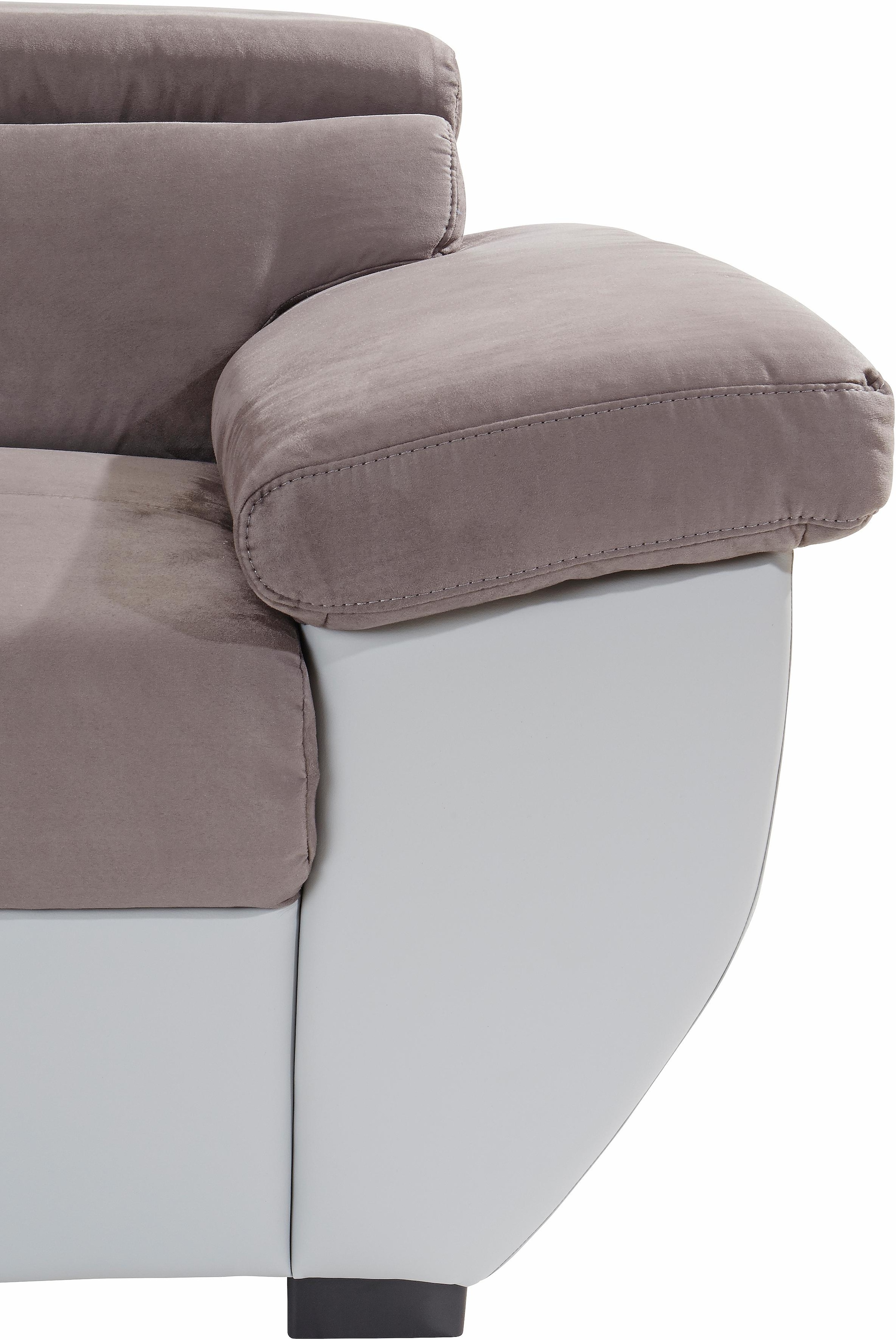COTTA 2-Sitzer »Speedway«, Big-Sofa mit Kopfteilverstellung