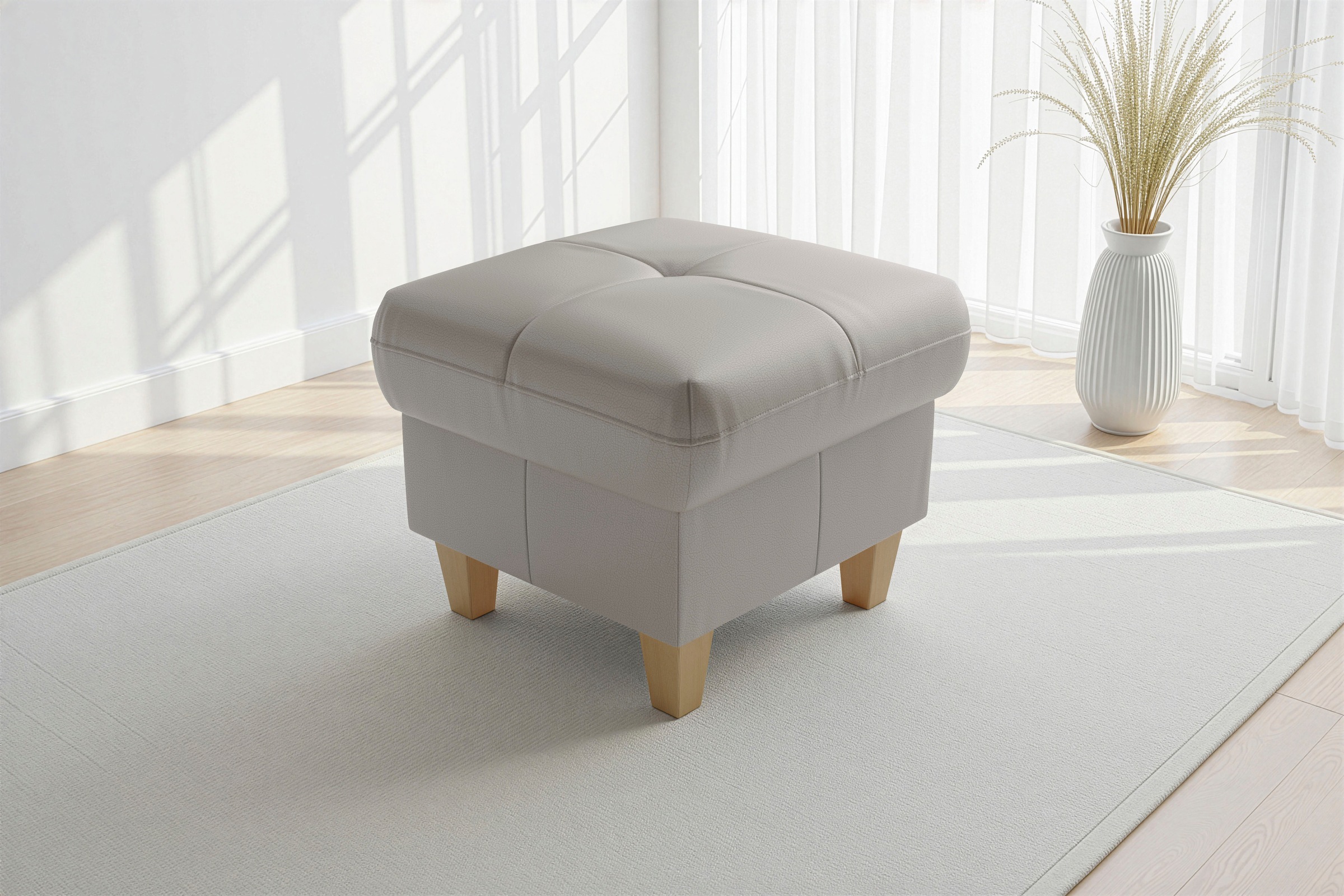 sit&more Polsterhocker »Pamela, Leder, B: 58 cm« 1 Stk. tlg. mit praktischen Stauraum, hochwertige Qualität, verschiedene Farben