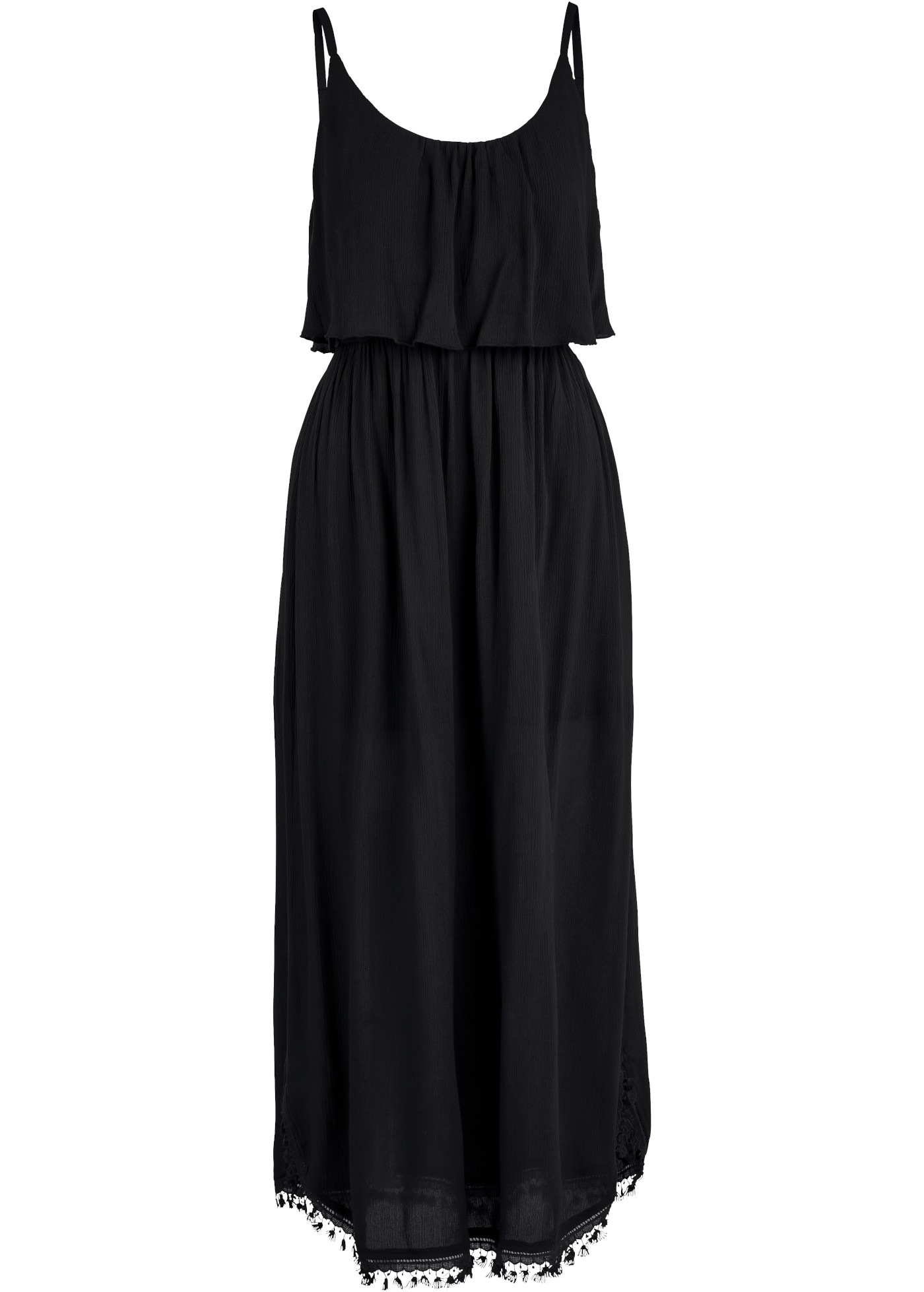 bonprix Maxikleid lässige Passform, elastischer Gummibund in der Taille, ärmellos