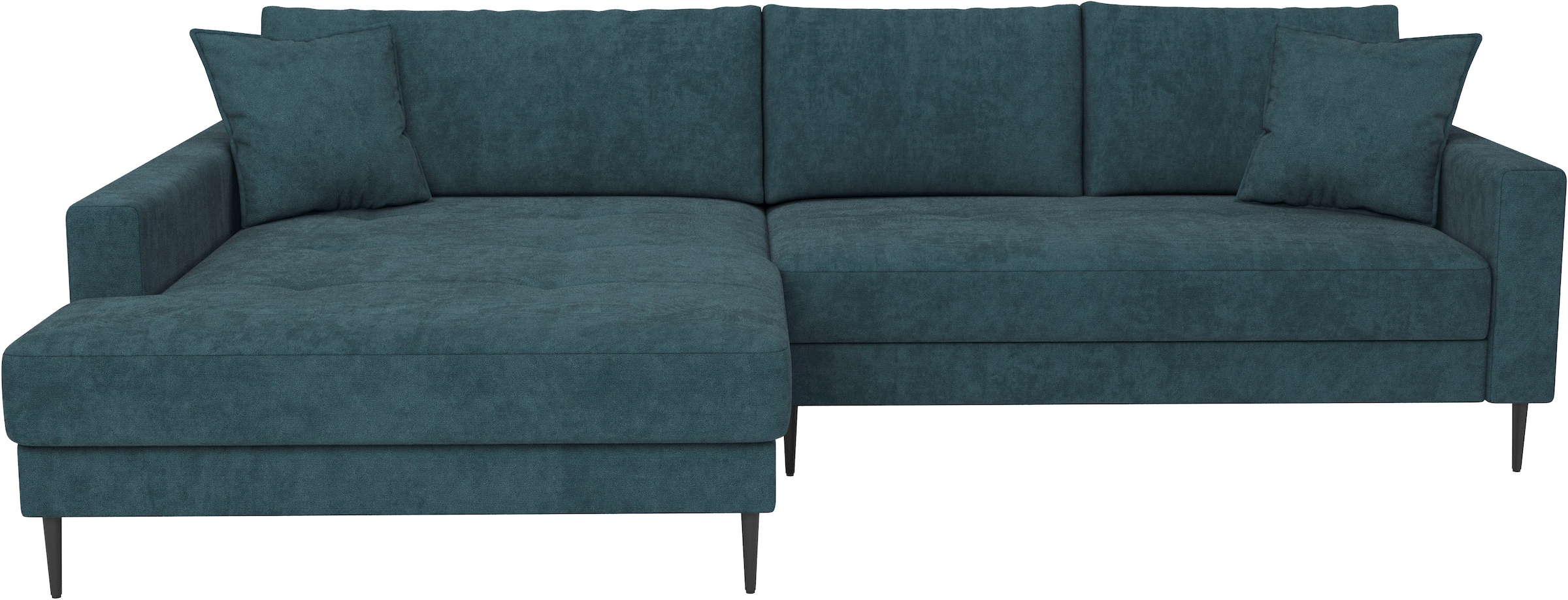 Trends by HG Canapé d'angle »Summer L-Form, B: 280cm, in Cord & Struktur« optionnellement avec appuie-tête, pieds en métal noir