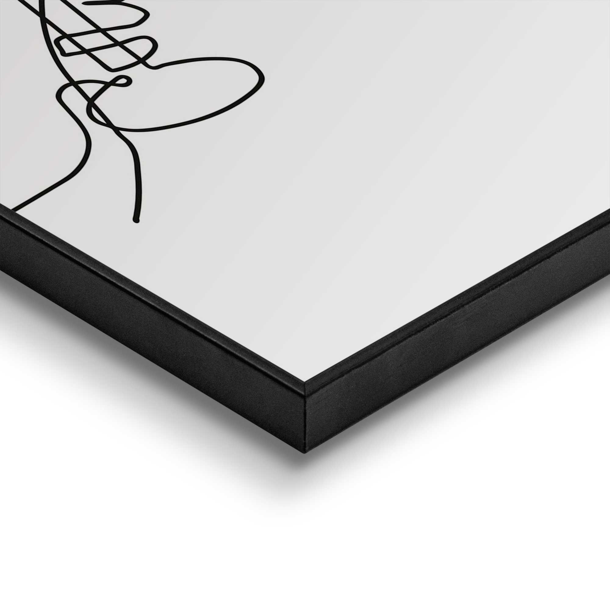 Reinders! Poster »Wein« Küche - Schwarz-Weiss - MDF - Line Art - 20x30 cm