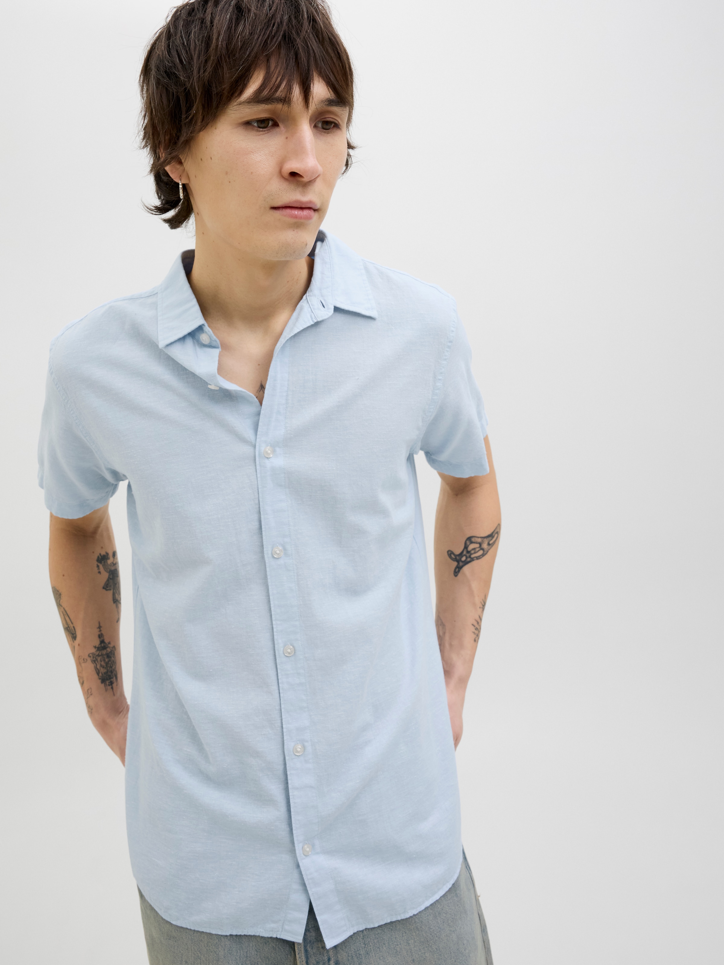 Jack & Jones Kurzarmhemd »JJEBREEZE SHIRT SS SN«, mit Hemdkragen