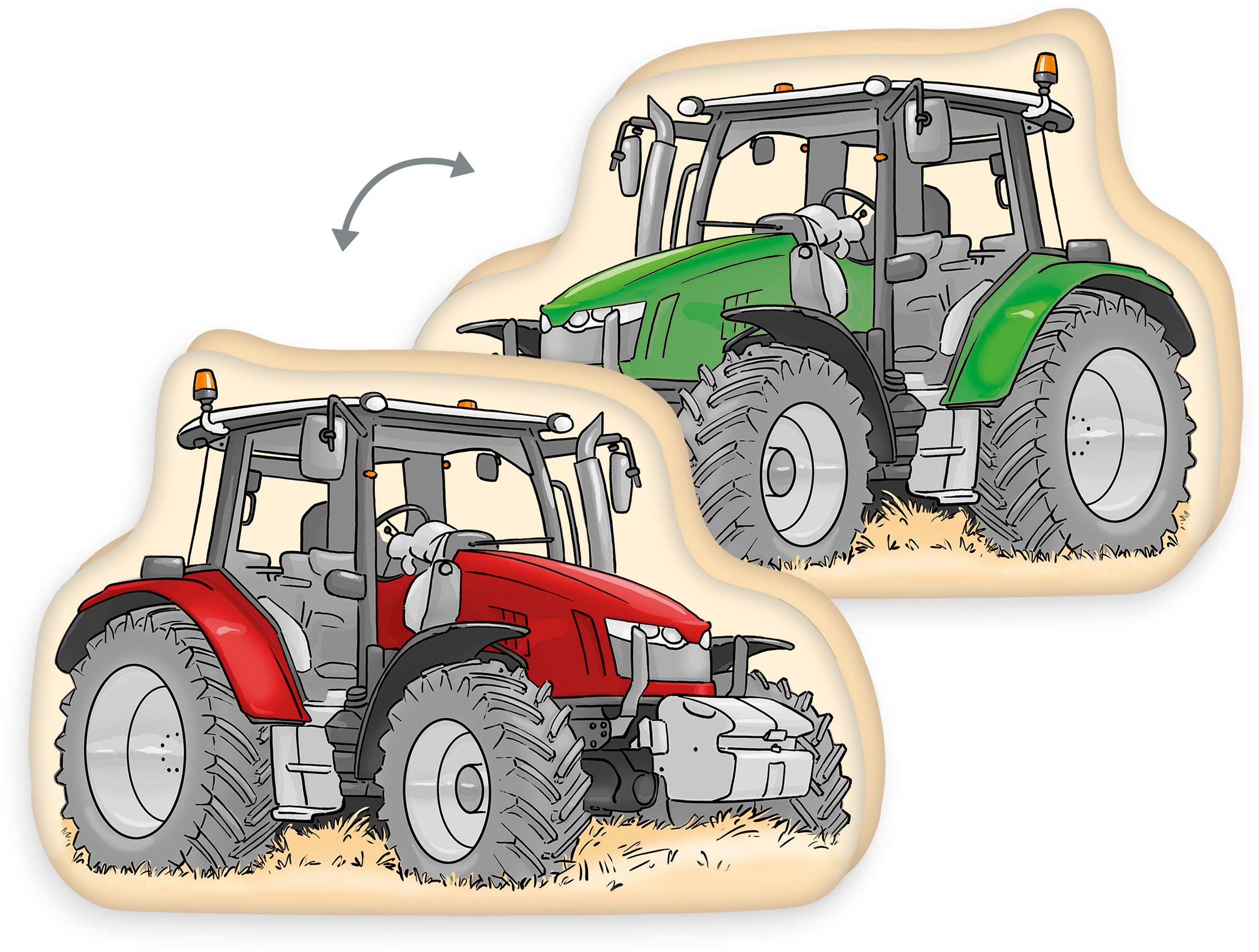 Image of Herding Young Collection Dekokissen "Traktor" hochfarbig bedruckt