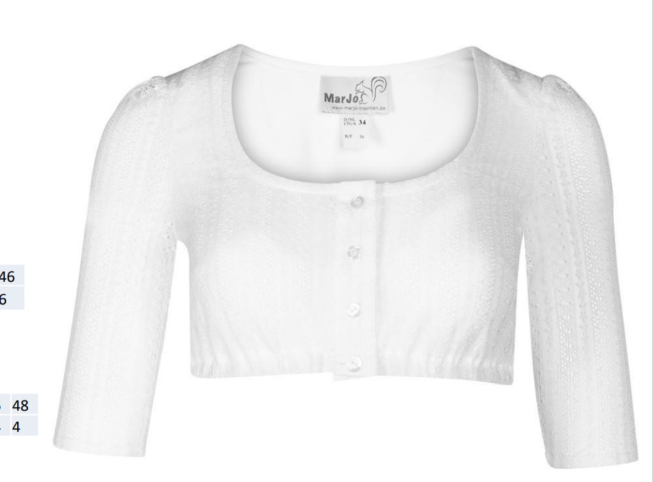 Image of MarJo Dirndlbluse, Damen, mit tiefem Rundhalsausschnitt bei Ackermann Versand Schweiz