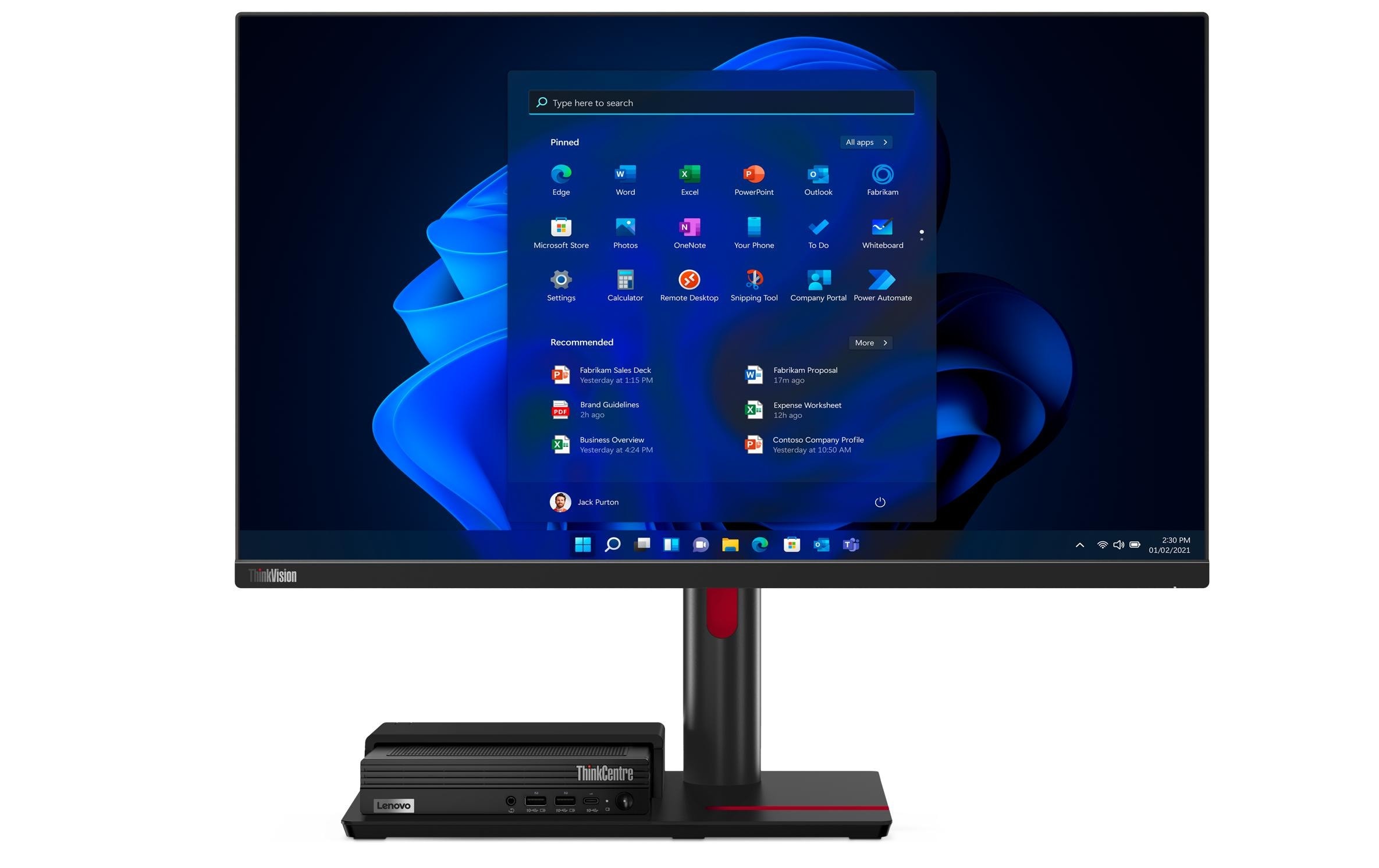 LED-Monitor »ThinkCentre Tiny-in-One Flex 27i«, 68,58 cm/27 Zoll, 1920 x 1080 px, Full...
