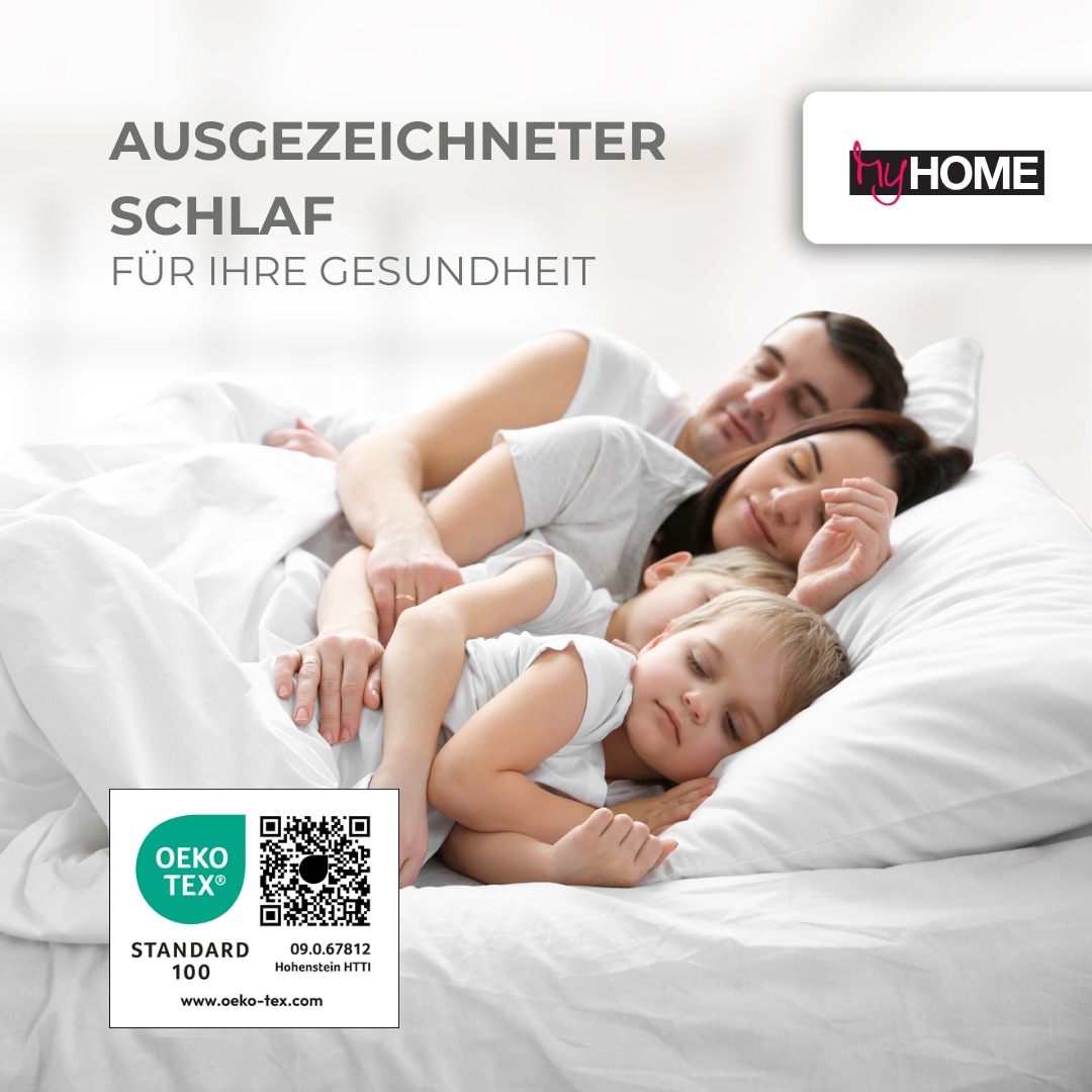 my home Microfaserbettdecke »Baca, Bettdecke 135x200 cm, 155x220 cm und weitere Grössen«, warm, Füllung aus hochwertiger 6D-Hohlfaser, Bezug Polyester, (1 St.), Bettdecken, Sommer, Winter, 4-Jahreszeiten, Decke