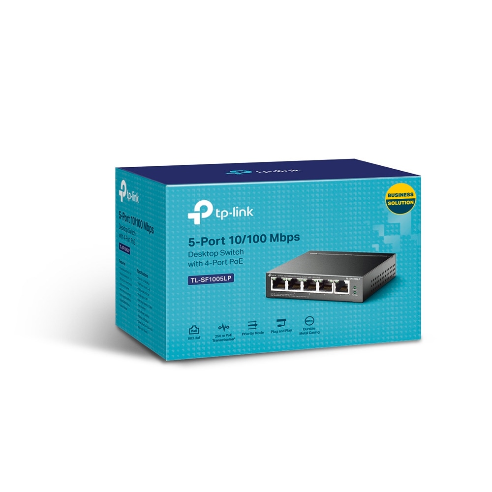 TP-Link Netzwerk-Switch »TL-SF1005LP 5-Port 10/100Mbps (4x PoE) Switch«