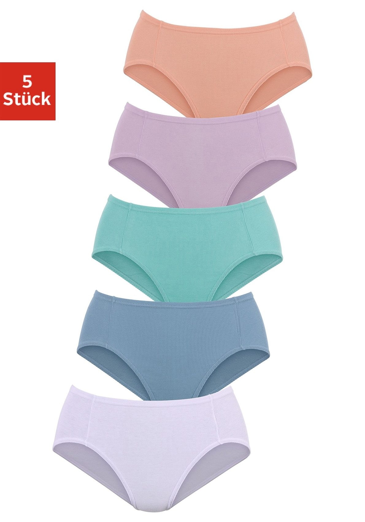 petite fleur Jazz-Pants Slips, (Packung, 5 St.), aus weicher Pikee-Qualität