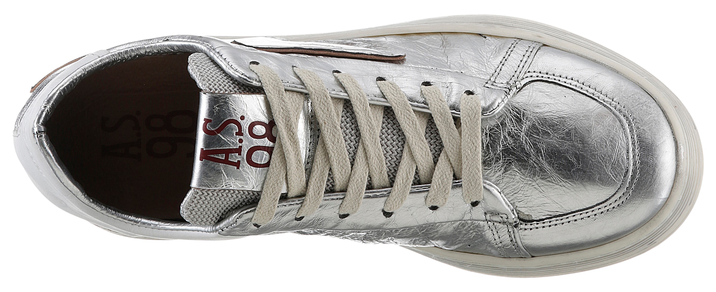 A.S.98 Sneaker, im Metallic-Look, Freizeitschuh, Halbschuh, Schnürschuh