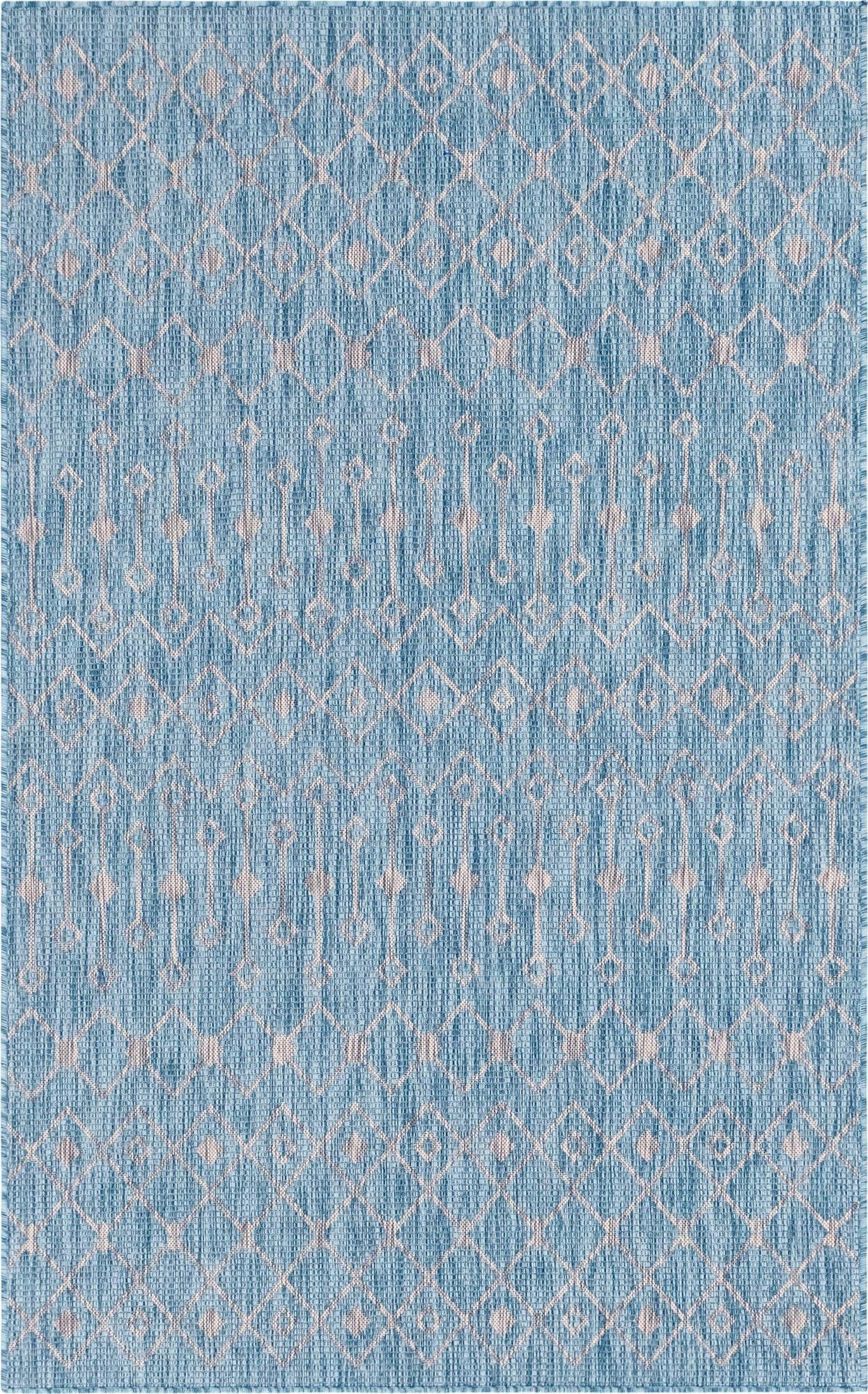 Myflair Möbel & Accessoires Teppich »Outdoor Crosses, LAGERRÄUMUNG!«, rechteckig, 4 mm Höhe, Flachgewebe, Rauten Muster, In- und Outdoor geeignet