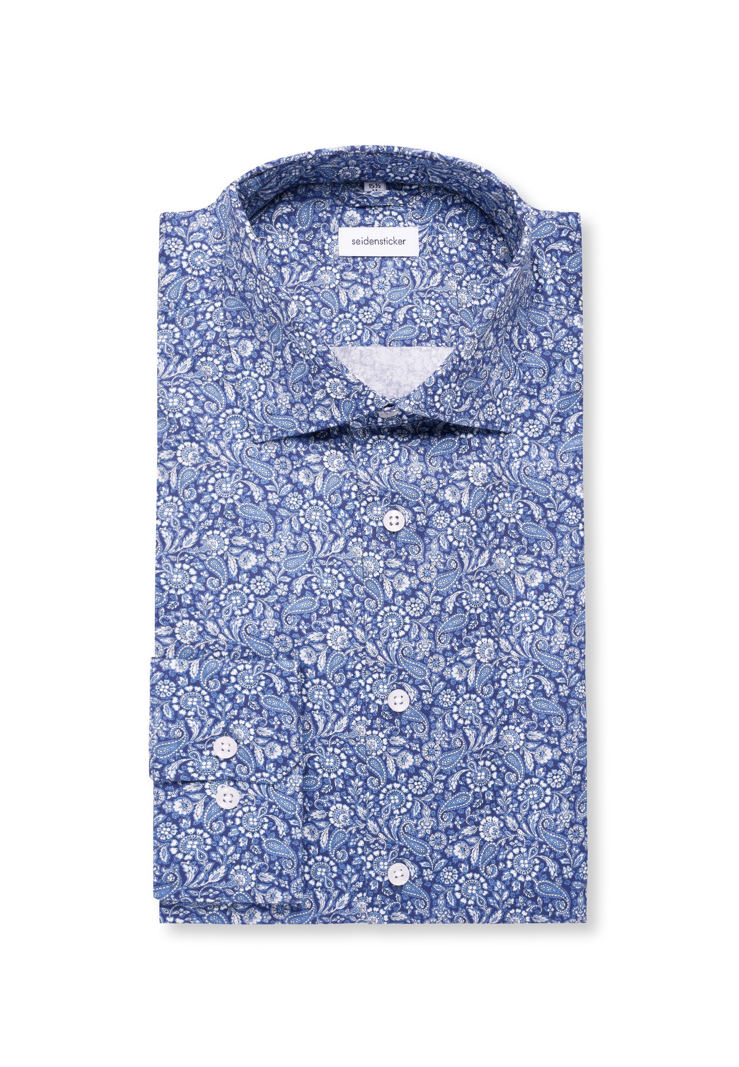 seidensticker Businesshemd »Schwarze Rose« Slim 1/1 Kentkragen Paisley