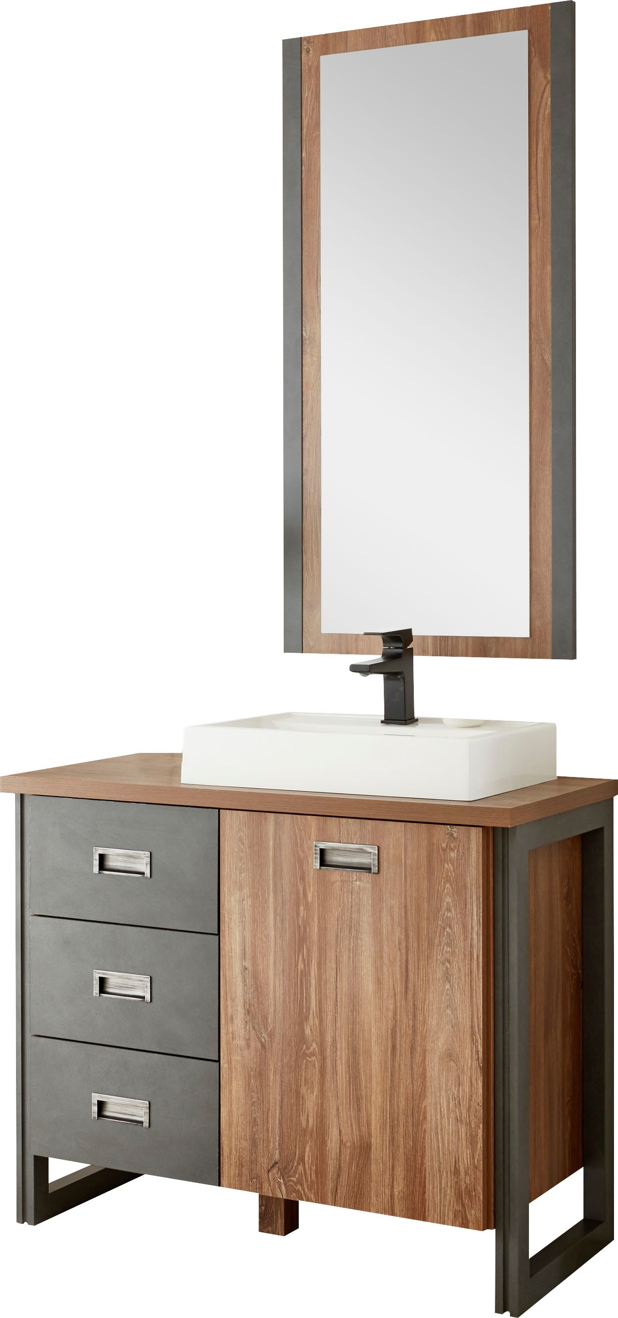 Image of Home affaire Badmöbel-Set »Detroit«, (Set, 2 St.), inklusive Aufsatzwaschbecken aus Mineralguss bei Ackermann Versand Schweiz