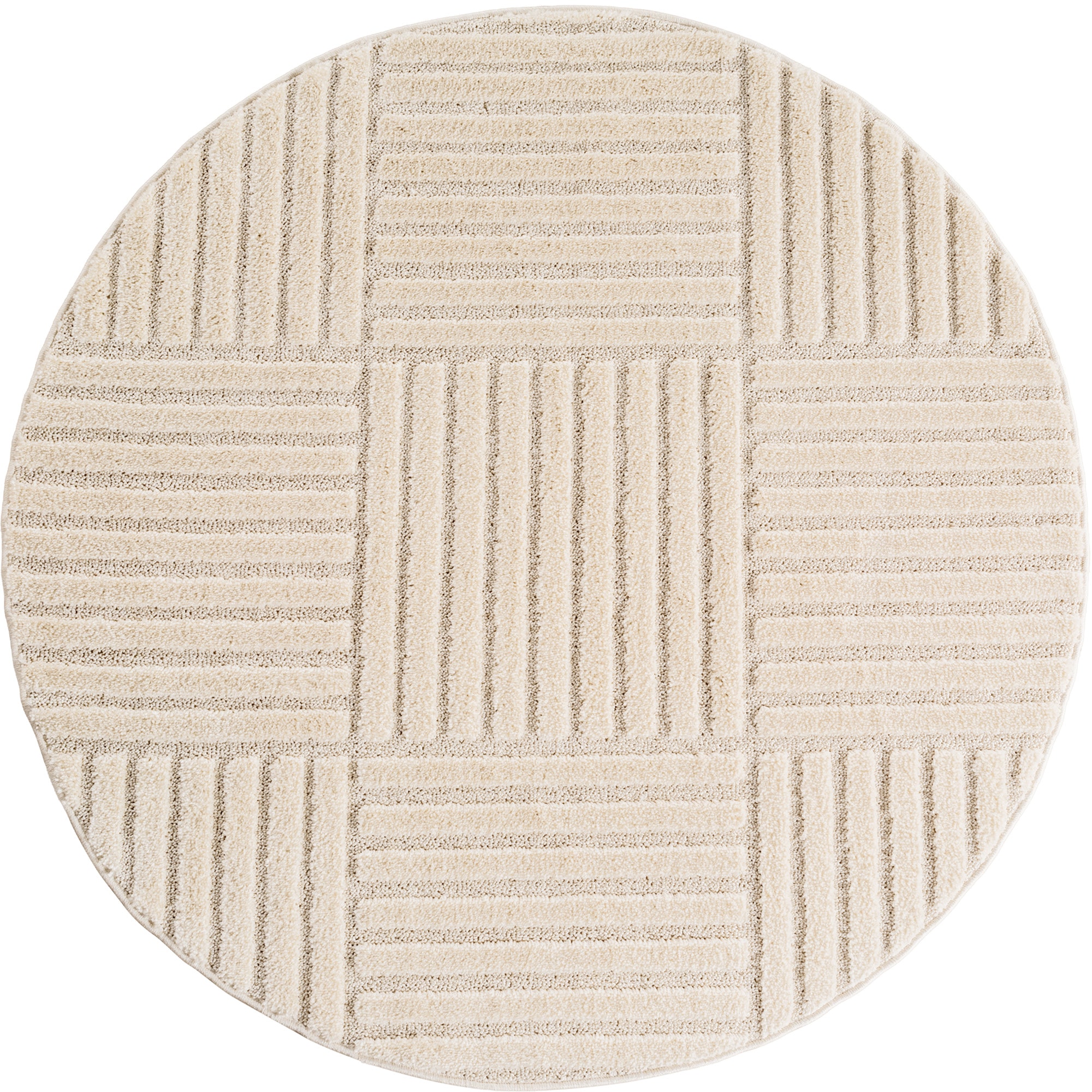 Ayyildiz Teppiche Teppich »ART 1123  , auch als Läufer und in Rund erhältlich« rund 8 mm Höhe Boho Design, 3D Optik, Struktur Hoch Tief, skandinavisch, Wohnzimmer