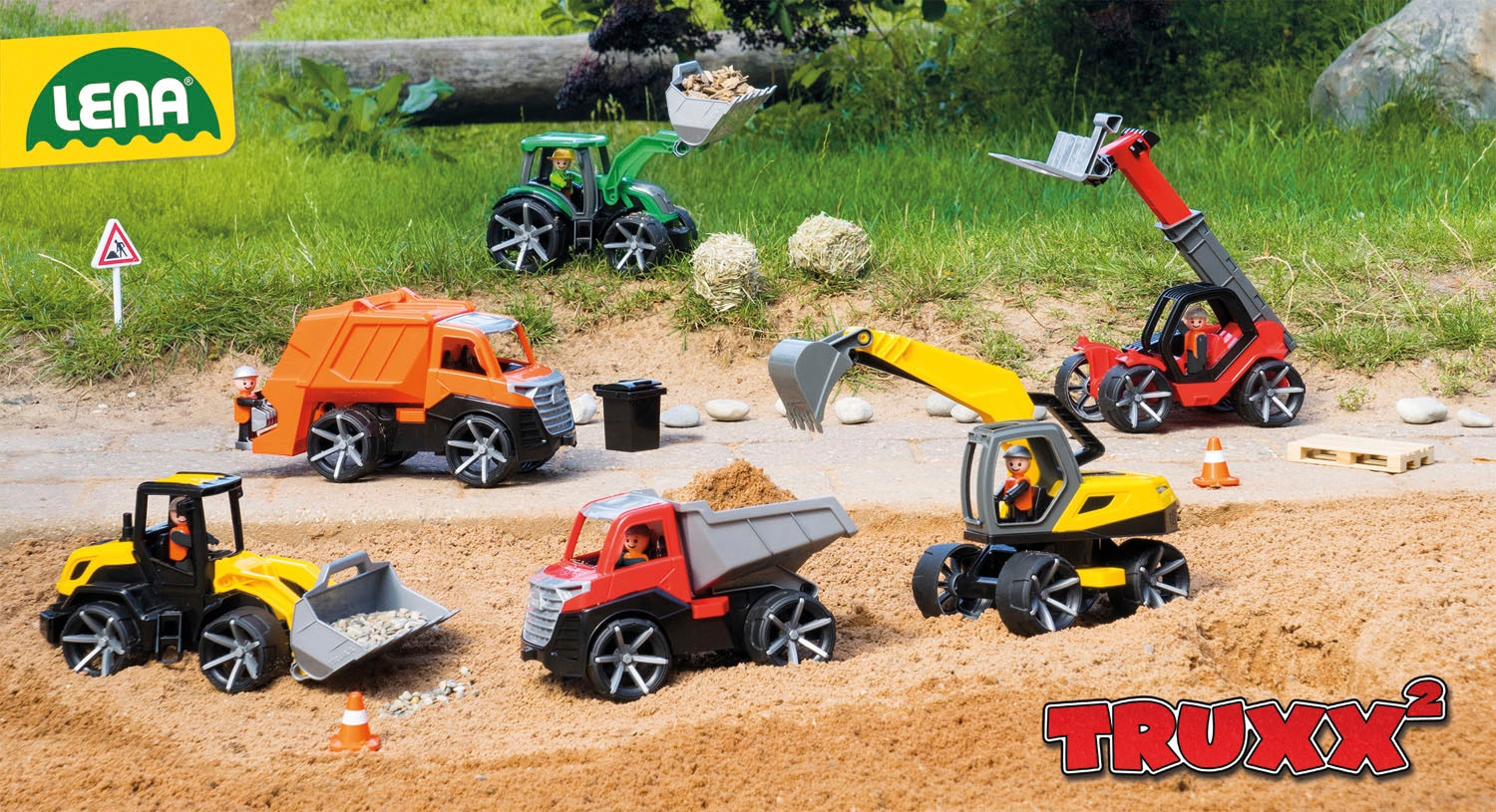 Lena® Spielzeug-Müllwagen »TRUXX²«, inklusive Spielfigur, Made in Europe
