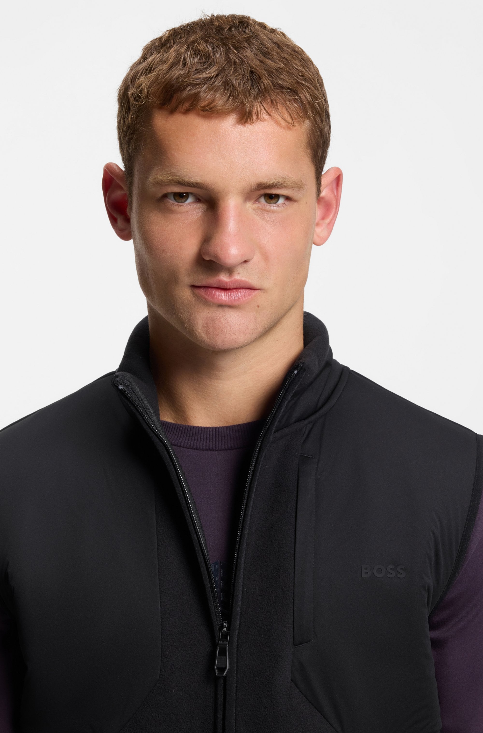 BOSS GREEN Gilet polaire Stehkragen, Relaxed Fit