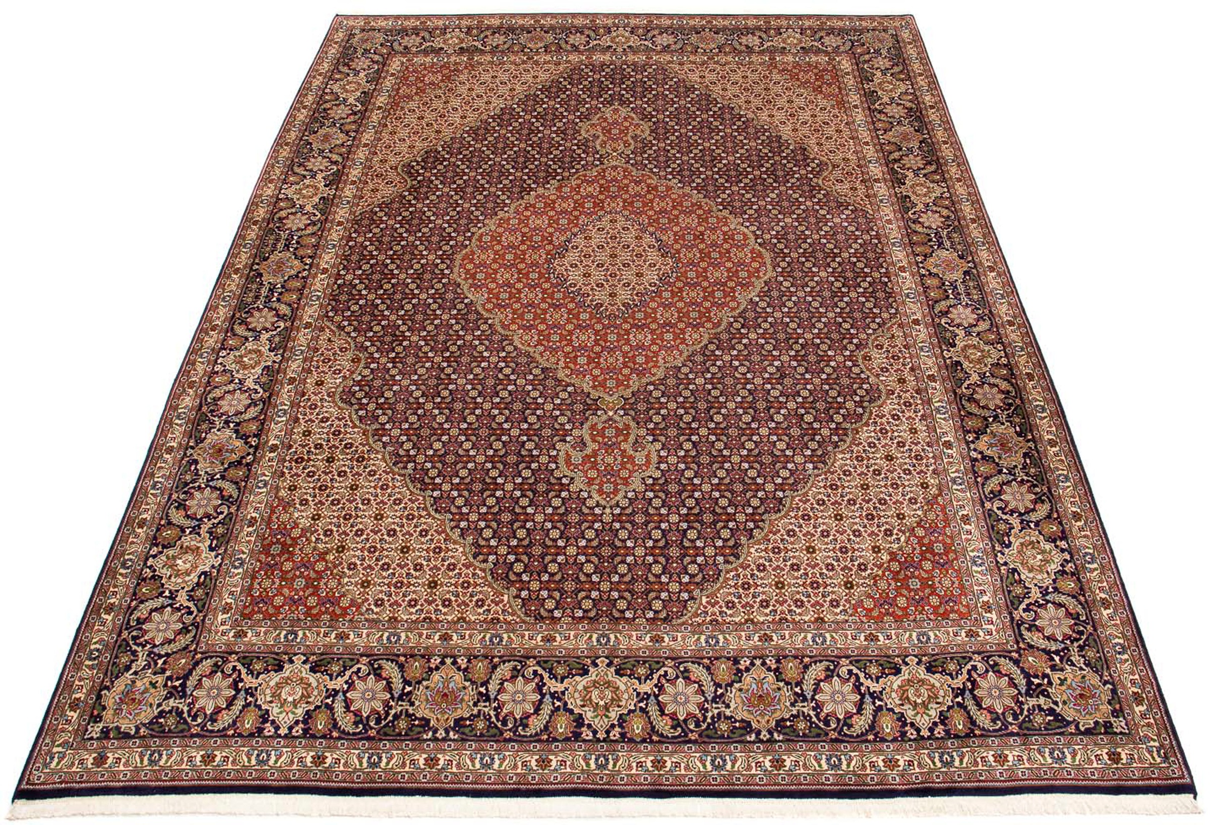 Image of morgenland Orientteppich »Perser - Täbriz - 393 x 293 cm - mehrfarbig«, rechteckig, 10 mm Höhe, Wohnzimmer, Handgeknüpft, Einzelstück mit Zertifikat bei Ackermann Versand Schweiz