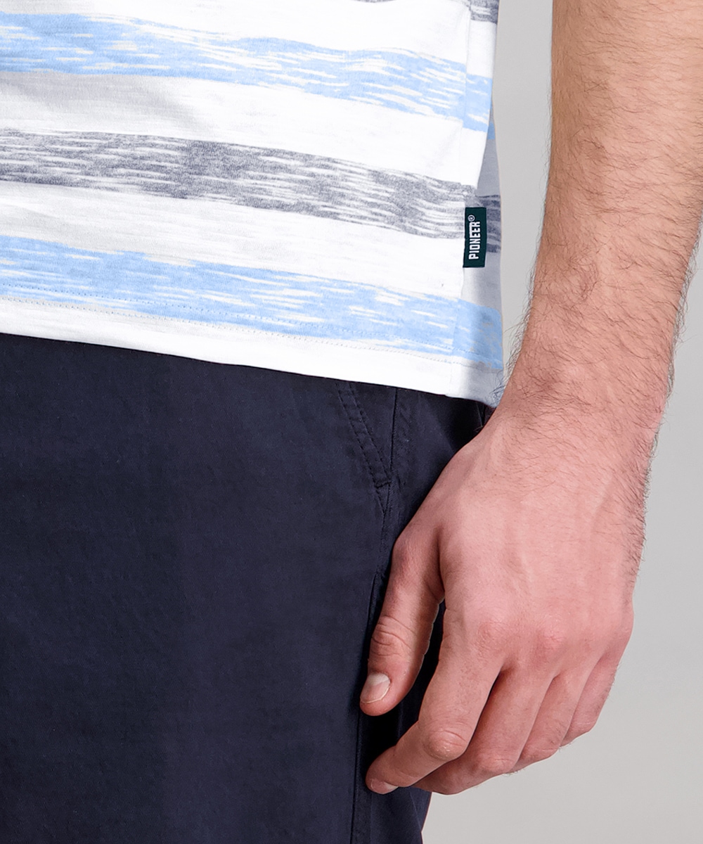 Pioneer Authentic Jeans T-shirt »RH T-Shirt Ringel slub yarn« avec motif rayé