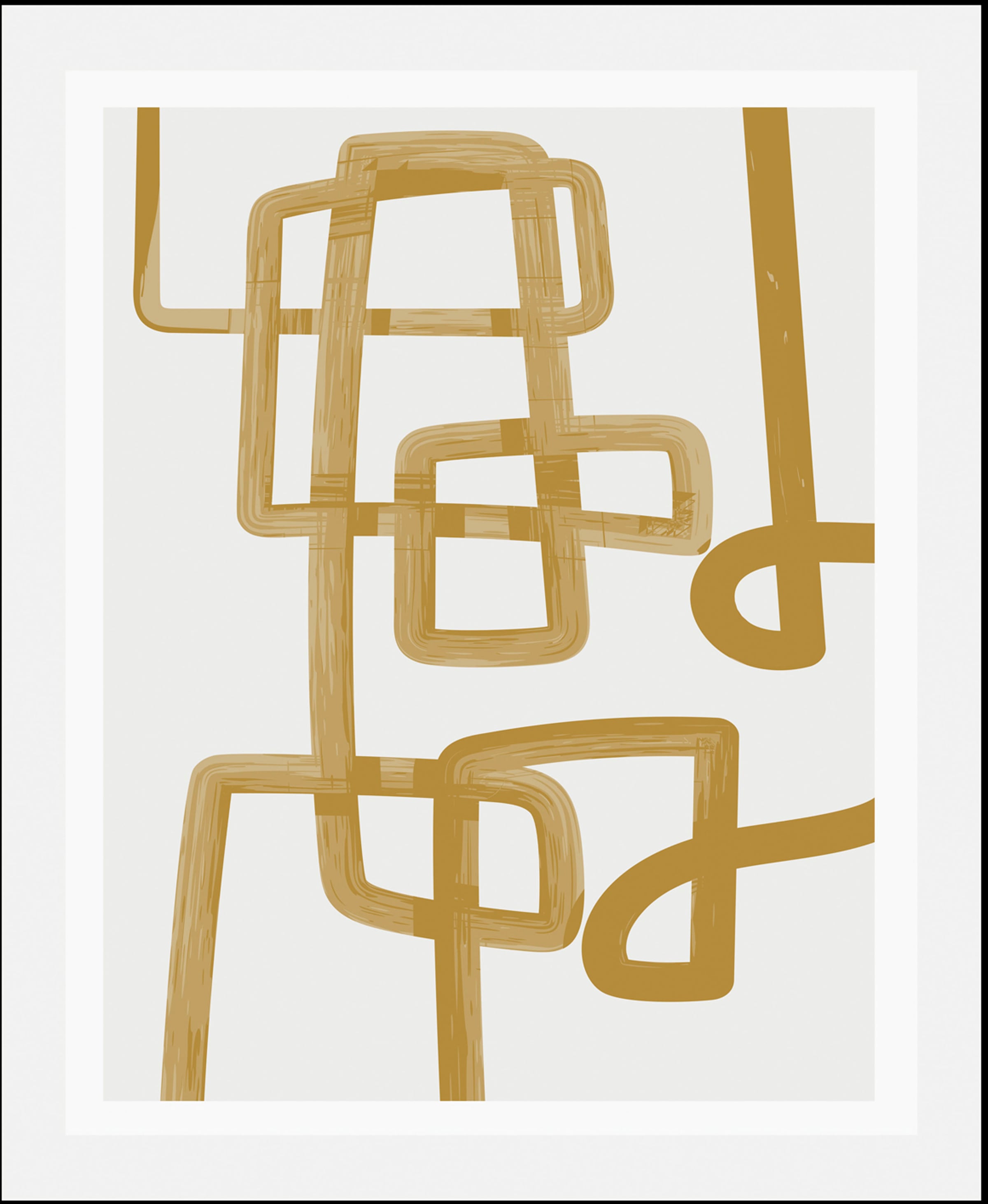 Image of queence Bild "Scribble" Abstrakt Art Figuren Gemälde Kunst 1 Stk. tlg. gerahmt