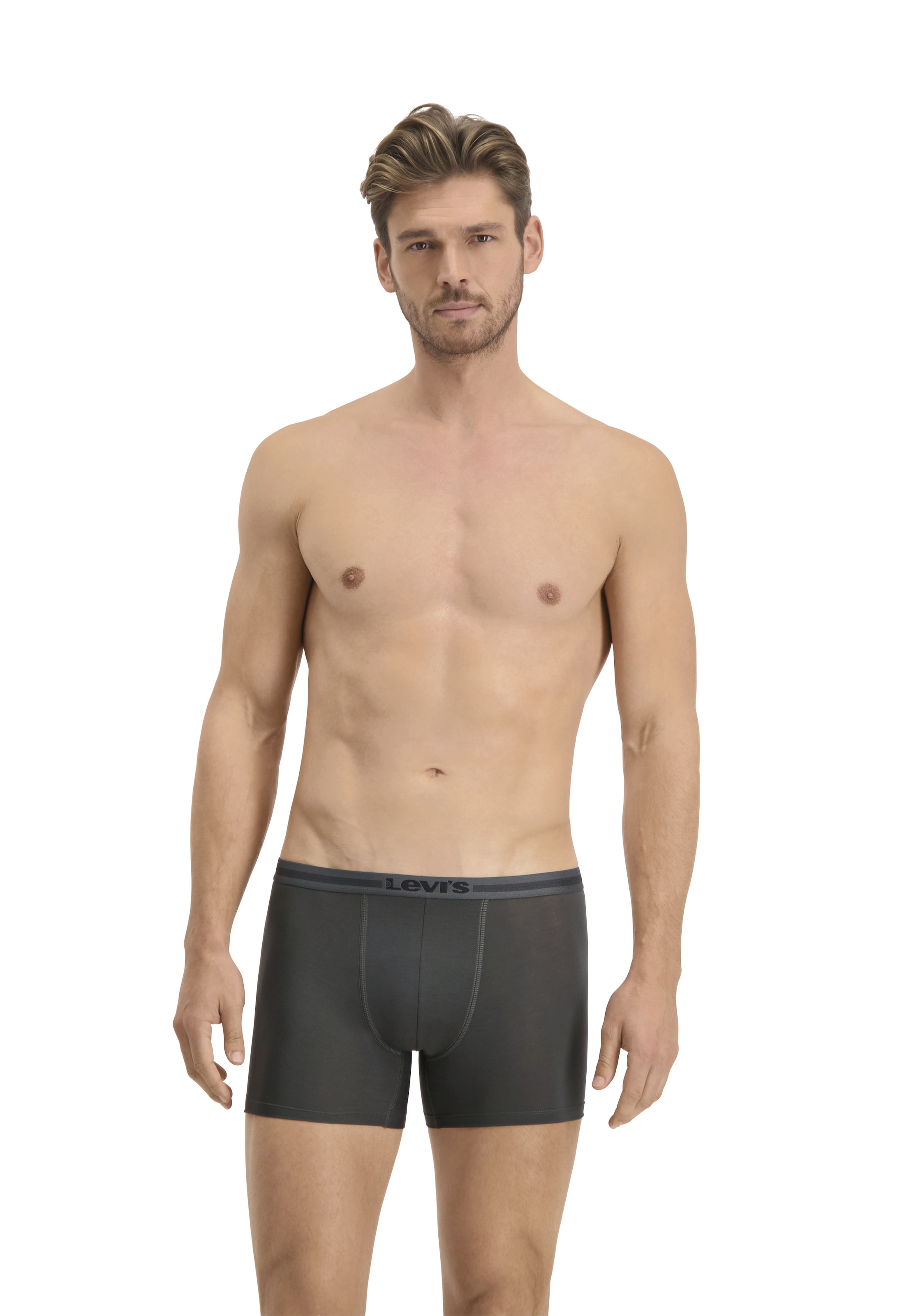 Levi's® Boxershorts »LEVIS MEN TENCEL BOXER BRIEF 2P« Packung, 2er Pack, 2 Stk. mit breitem Logobund