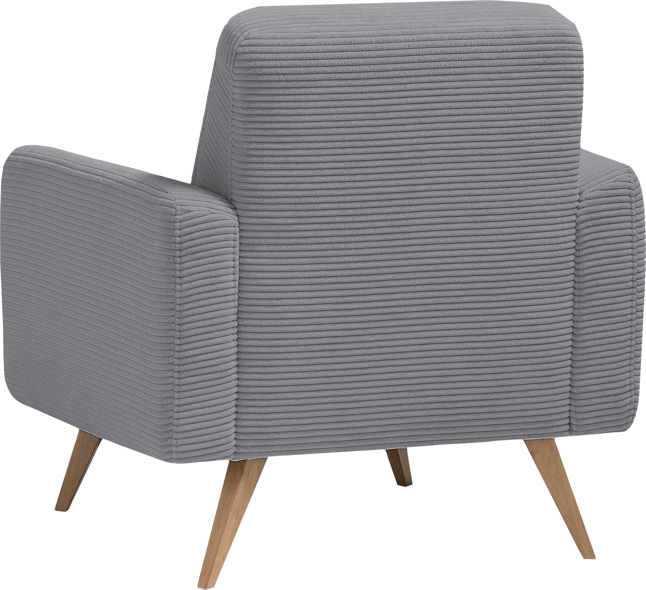 exxpo - sofa fashion Sessel »Samso, Loungesessel« elegant und bequem, aktueller Cord Bezug