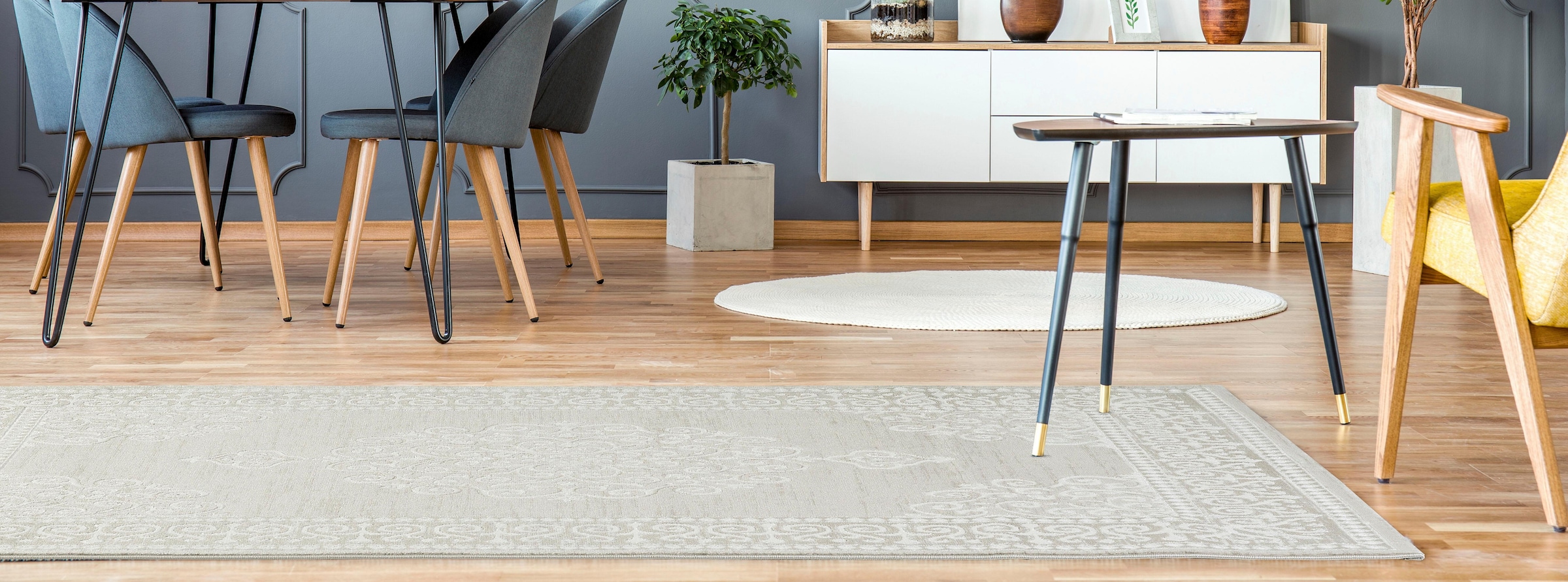 Sanat Teppich »Harmony 3204, auch als Läufer«, rechteckig, 12 mm Höhe, Wohnzimmer, Kurzflor, moderne Orient Optik, Schlafzimmer