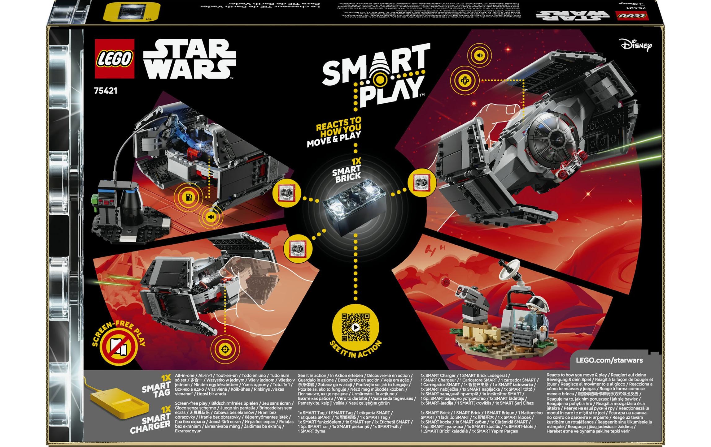 LEGO® Pions de construction »SMART Play: Darth Vaders TIE Fighter (75421), LEGO Star Wars™« inklusive SMART Brick; mit Licht- und Soundeffekten