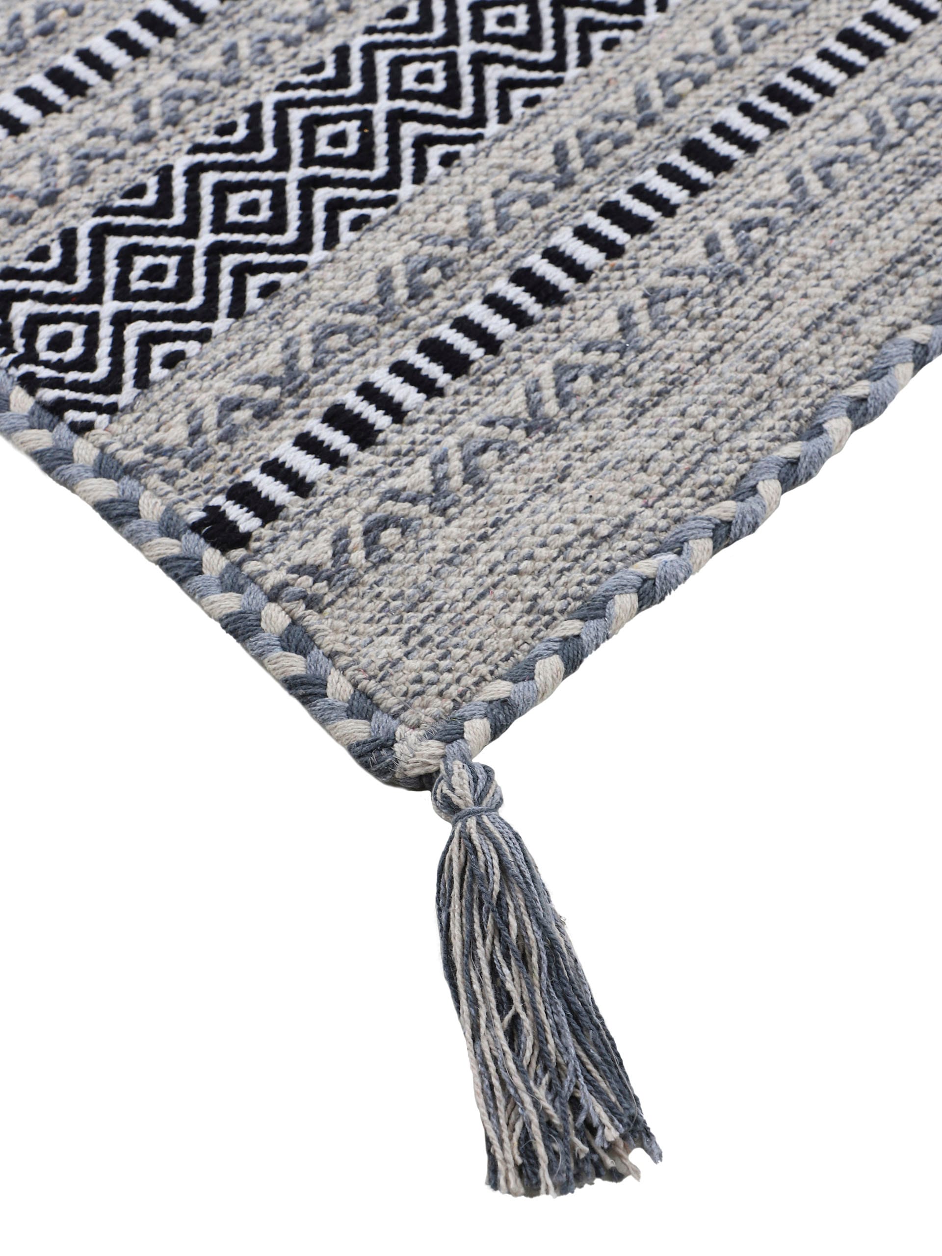 carpetfine Teppich »Kelim Azizi«, rechteckig, 5 mm Höhe, Baumwolle, Wendeteppich mit Fransen, Wohnzimmer